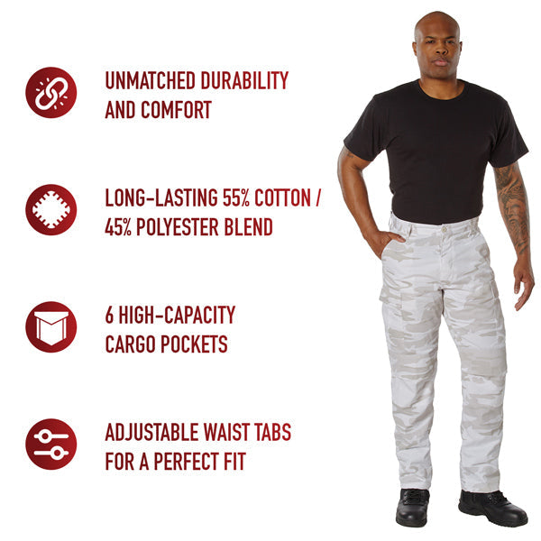 ROTHCO®  WHITE CAMO TACTICAL BDU PANTS