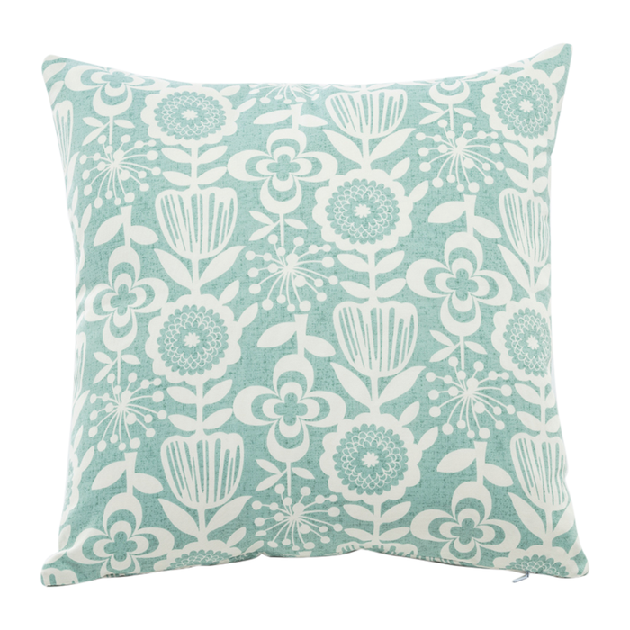 Saku Aqua Throw Pillow