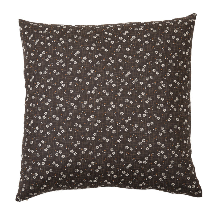 Sakura Brown Throw Pillow