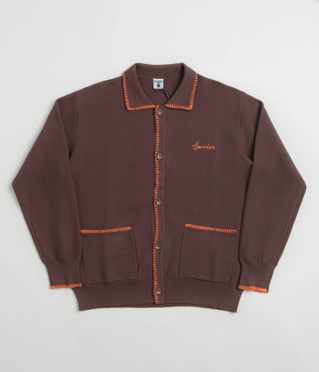 Service Works Blanket Stitch Cardigan - Brown