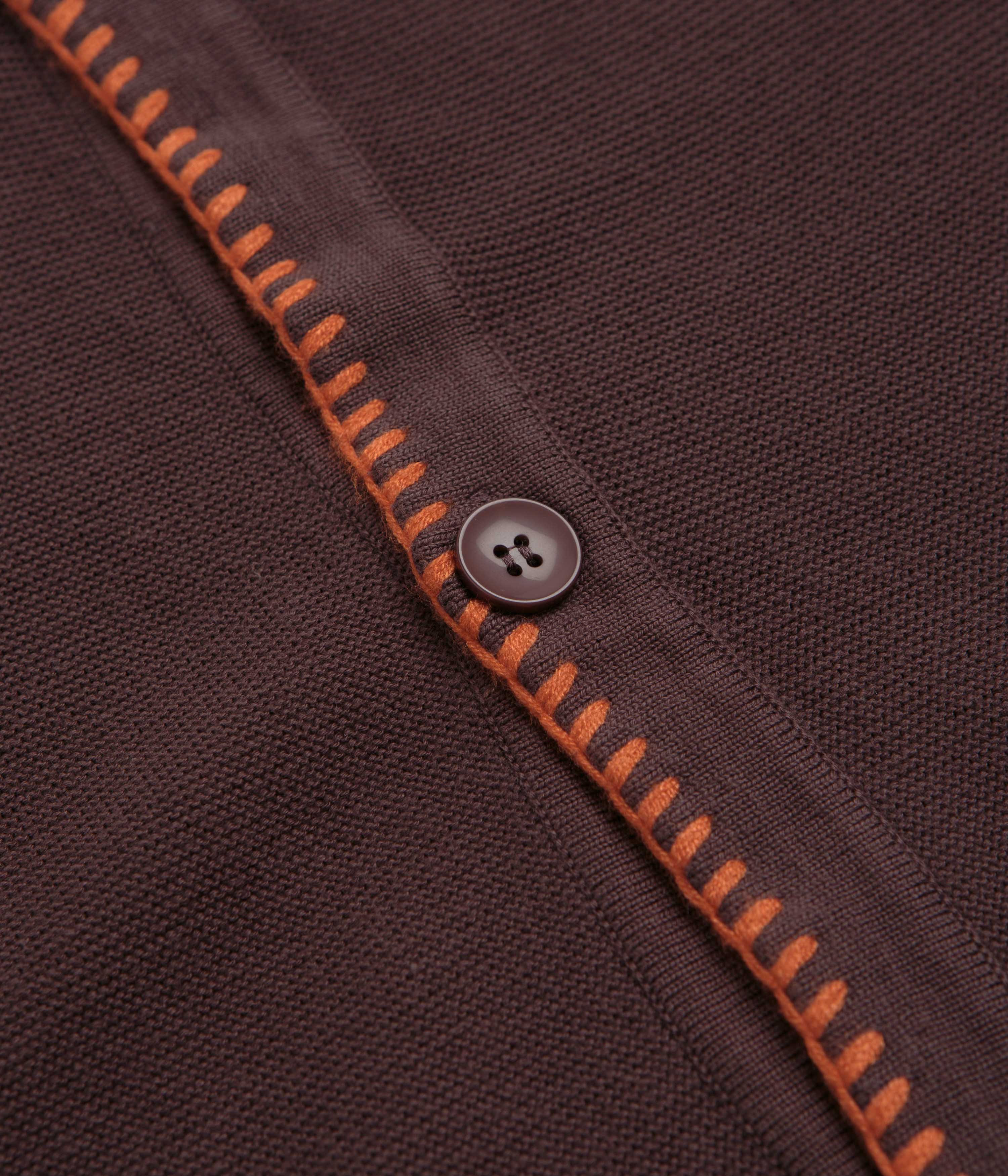Service Works Blanket Stitch Cardigan - Brown