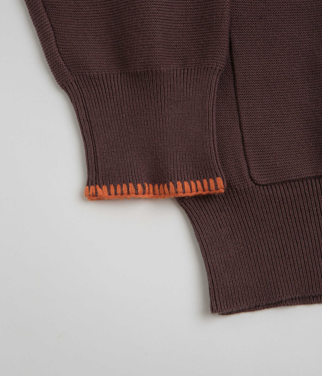 Service Works Blanket Stitch Cardigan - Brown