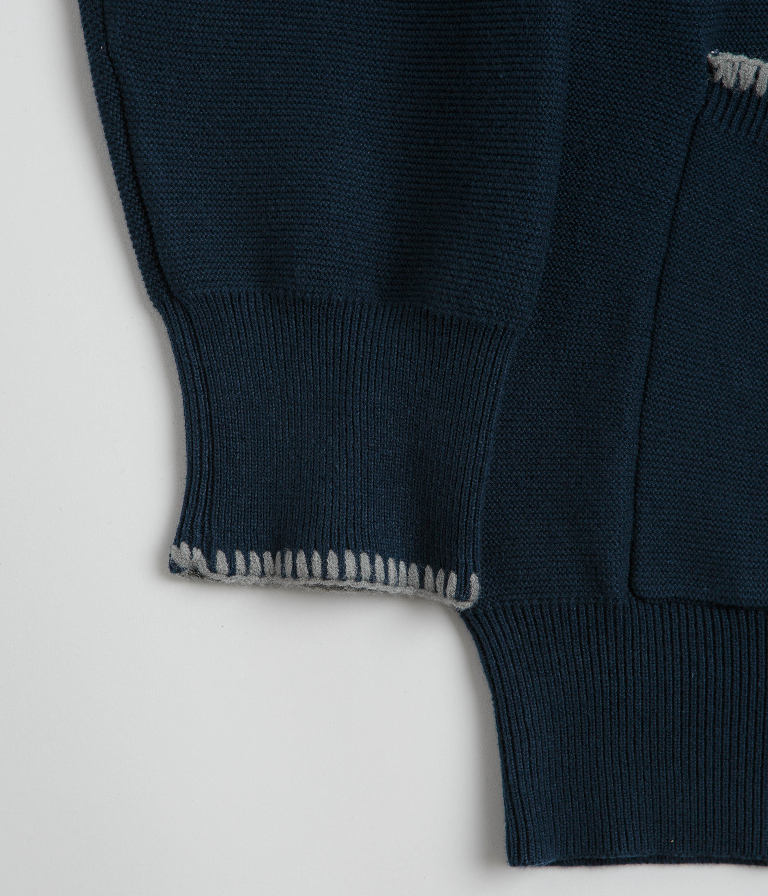 Service Works Blanket Stitch Cardigan - Navy