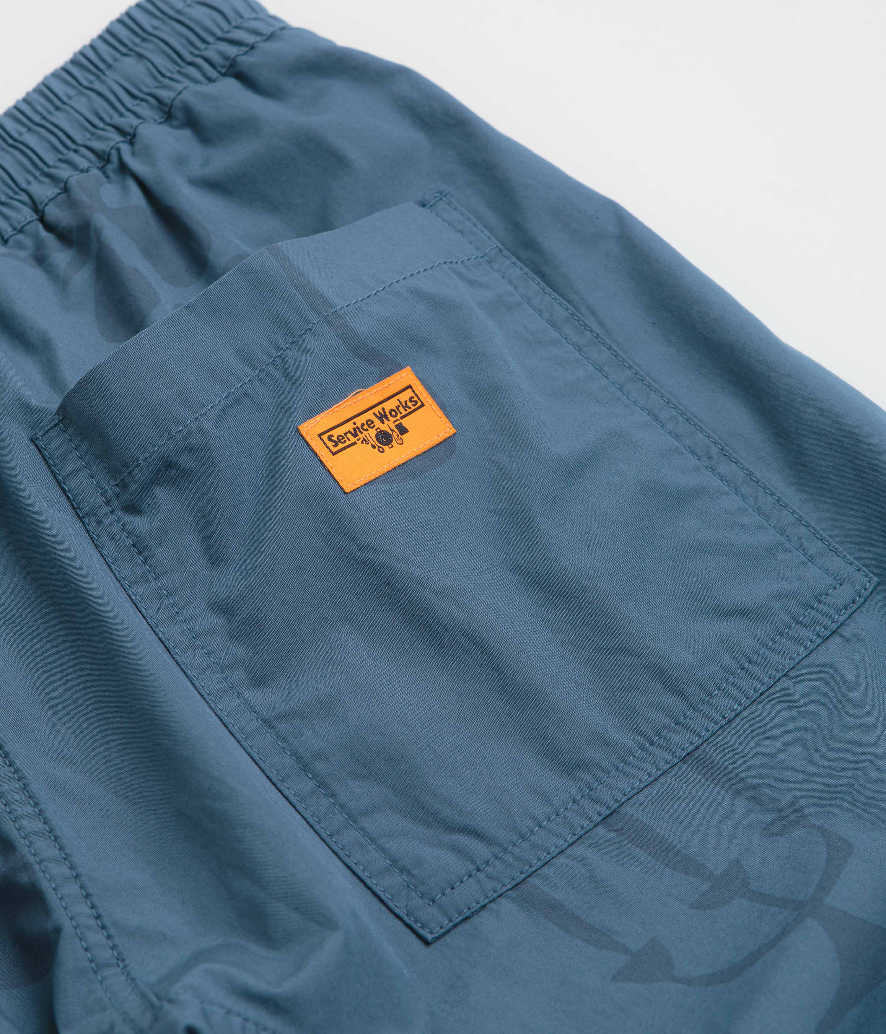 Service Works Poplin Printed Chef Shorts - Slate