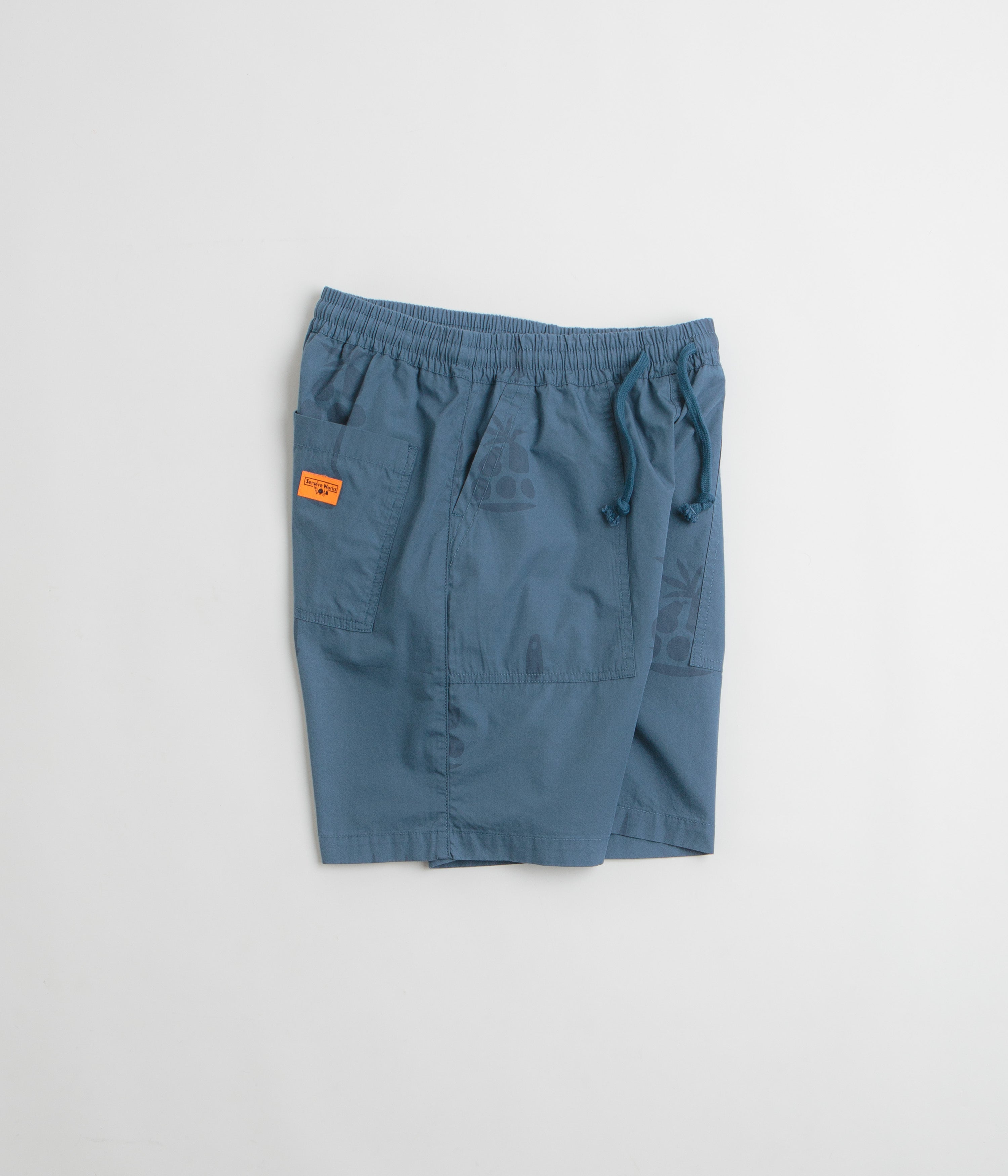 Service Works Poplin Printed Chef Shorts - Slate