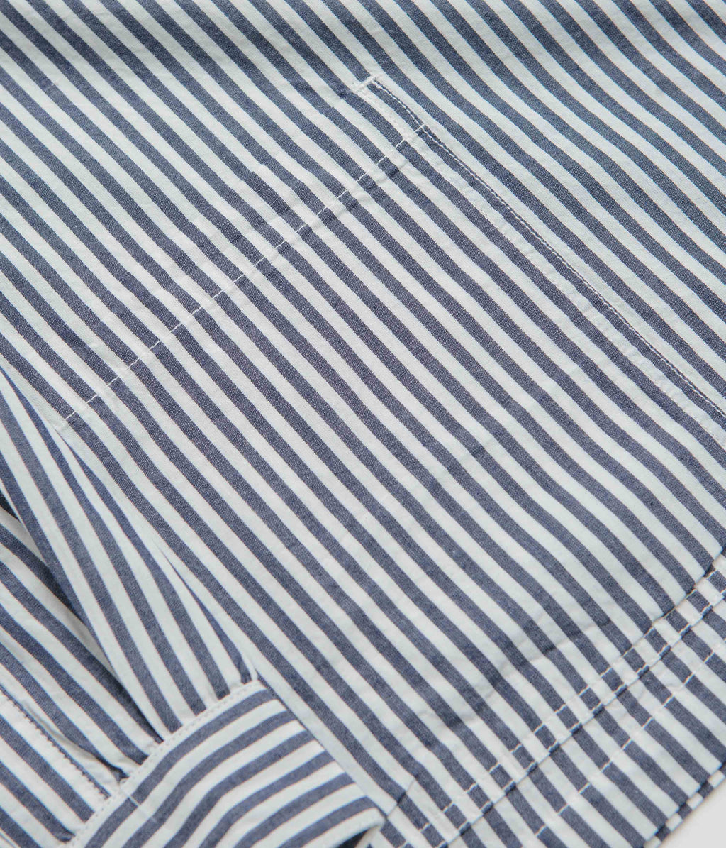 Service Works Poplin Stripe Waiter Shirt - Royal