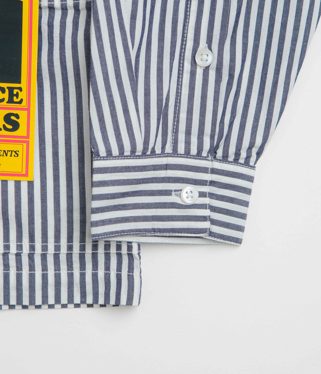 Service Works Poplin Stripe Waiter Shirt - Royal