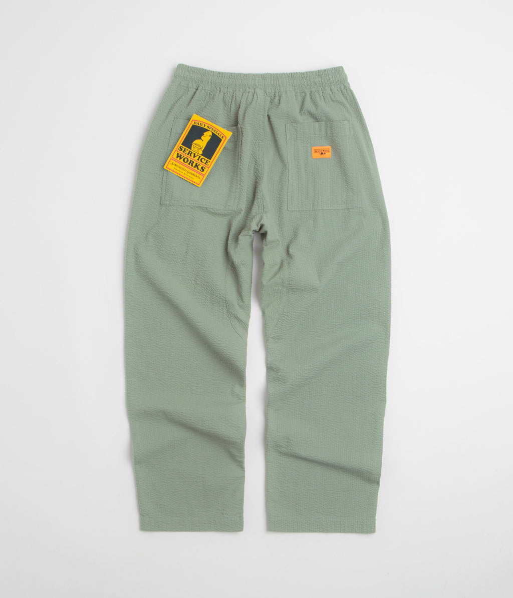 Service Works Seersucker Chef Pants - Sage