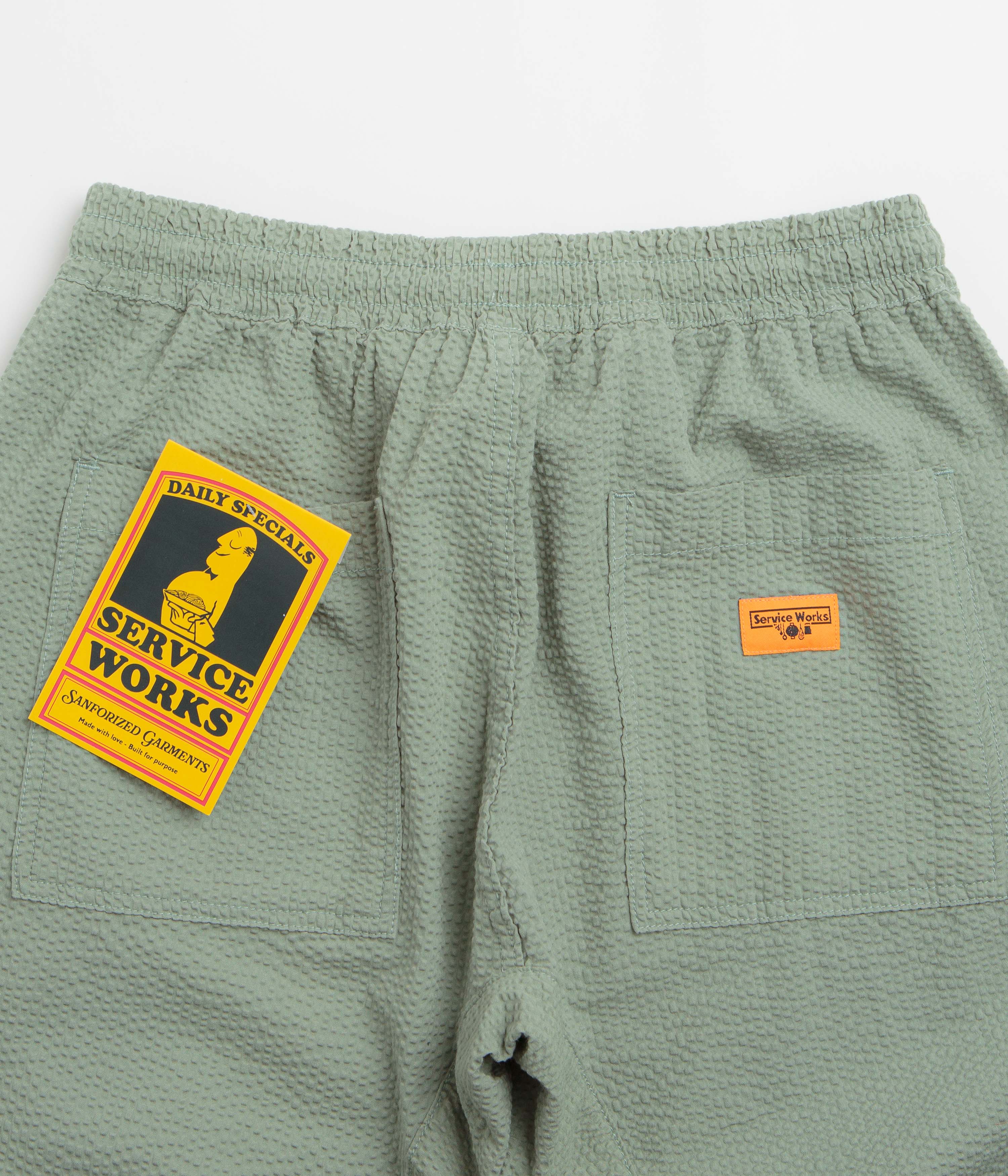 Service Works Seersucker Chef Pants - Sage