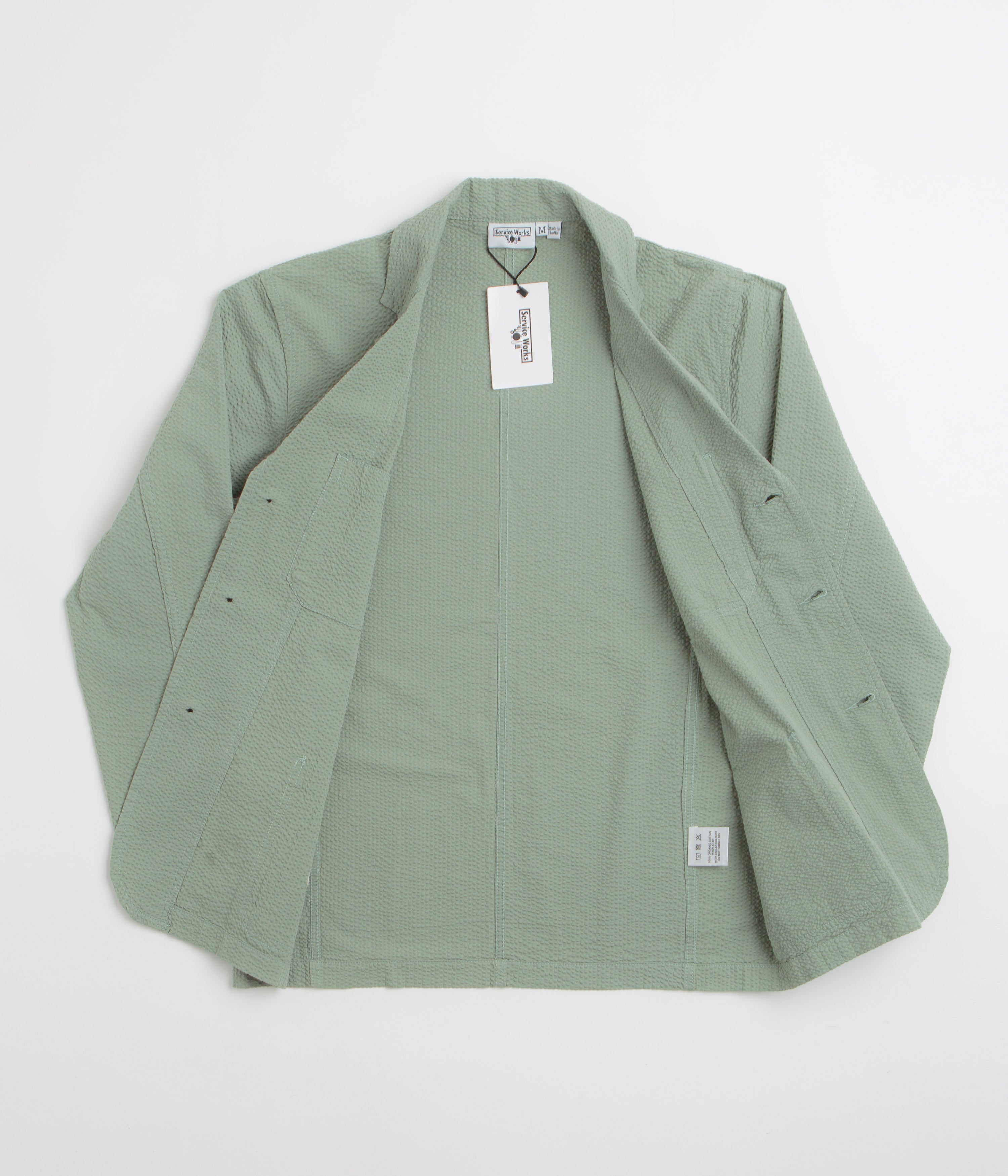 Service Works Seersucker Server Suit Jacket - Sage