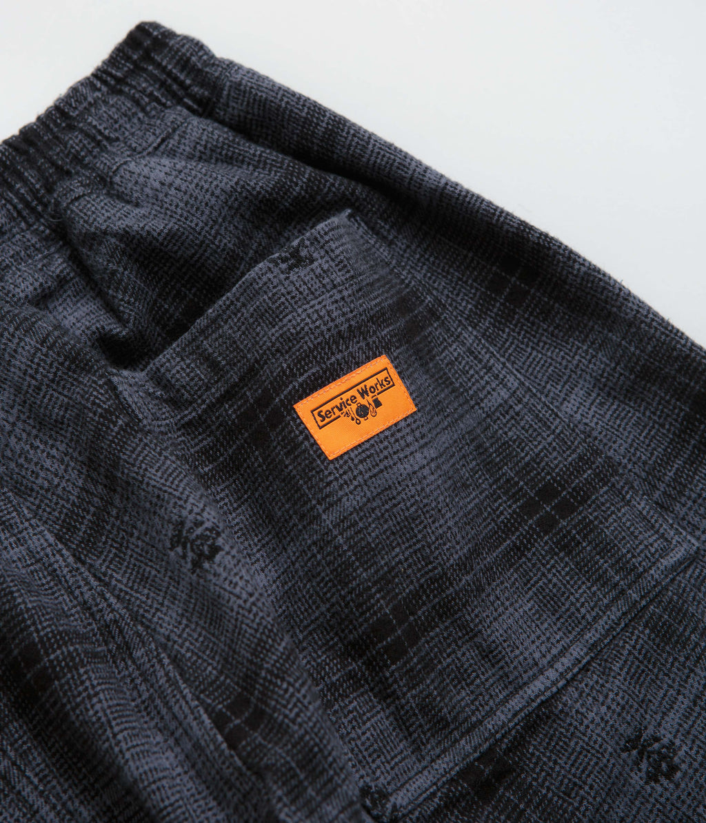 Service Works Thistle Plaid Chef Pants - Black