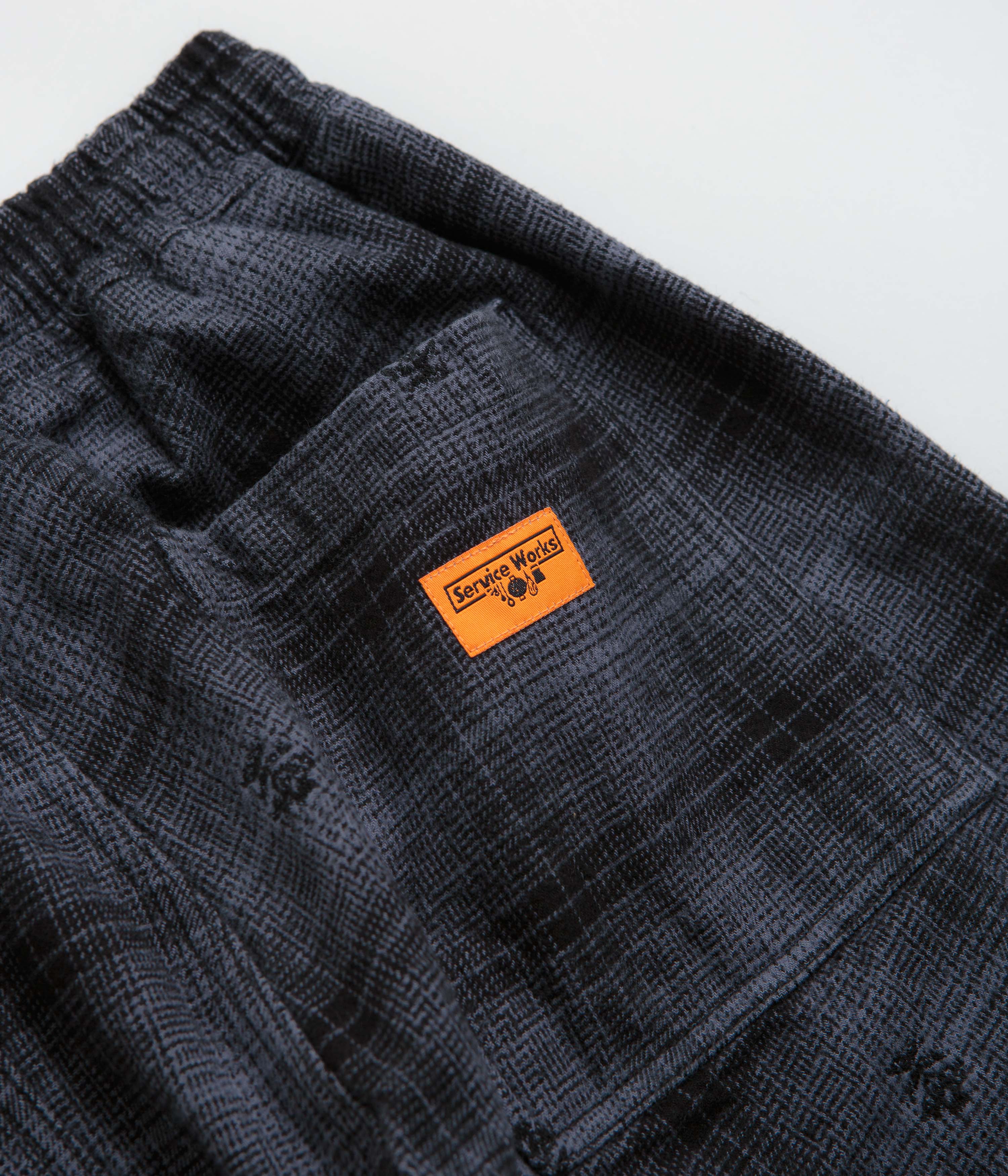 Service Works Thistle Plaid Chef Pants - Black