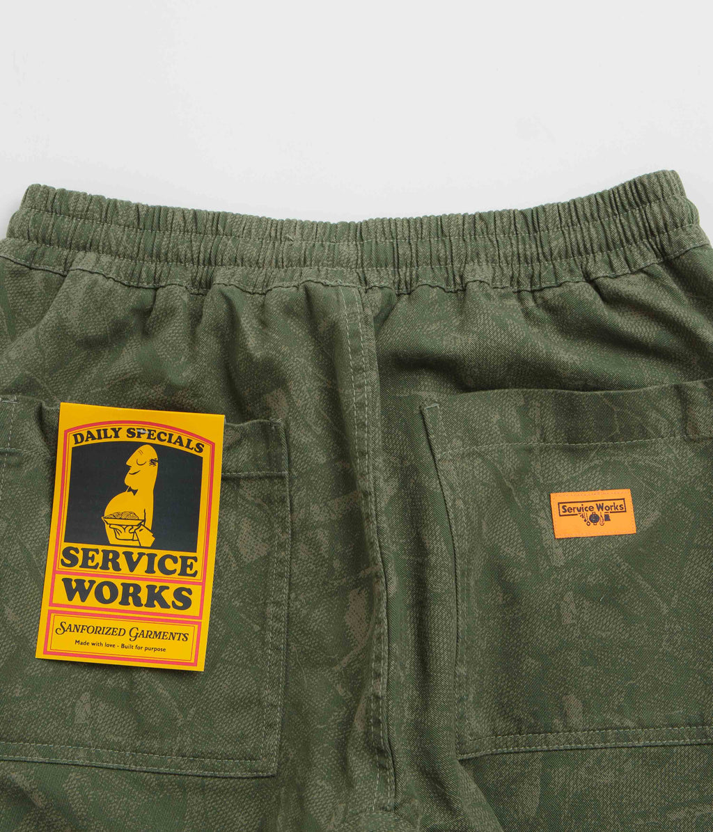 Service Works Xerox Camo Chef Pants - Olive