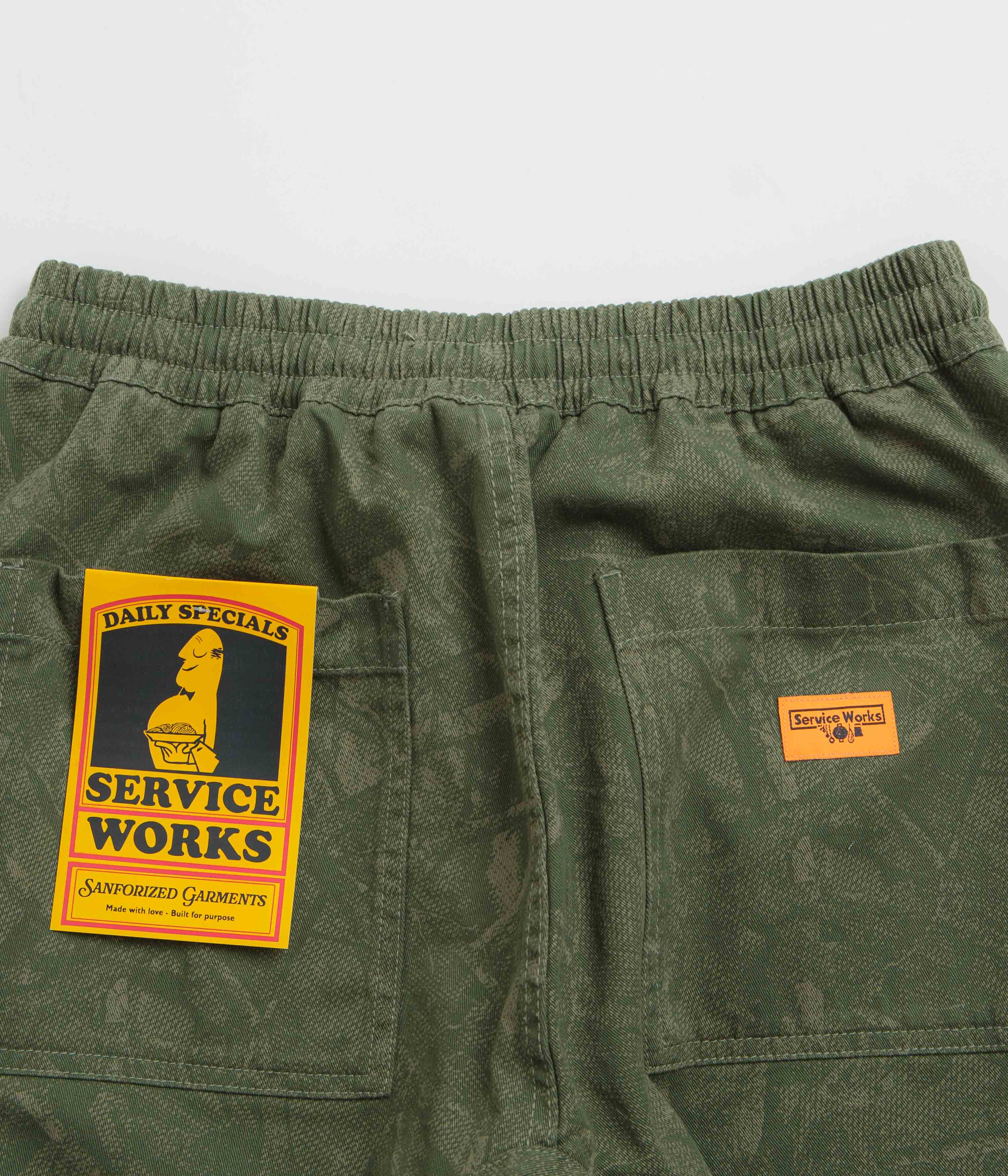 Service Works Xerox Camo Chef Pants - Olive