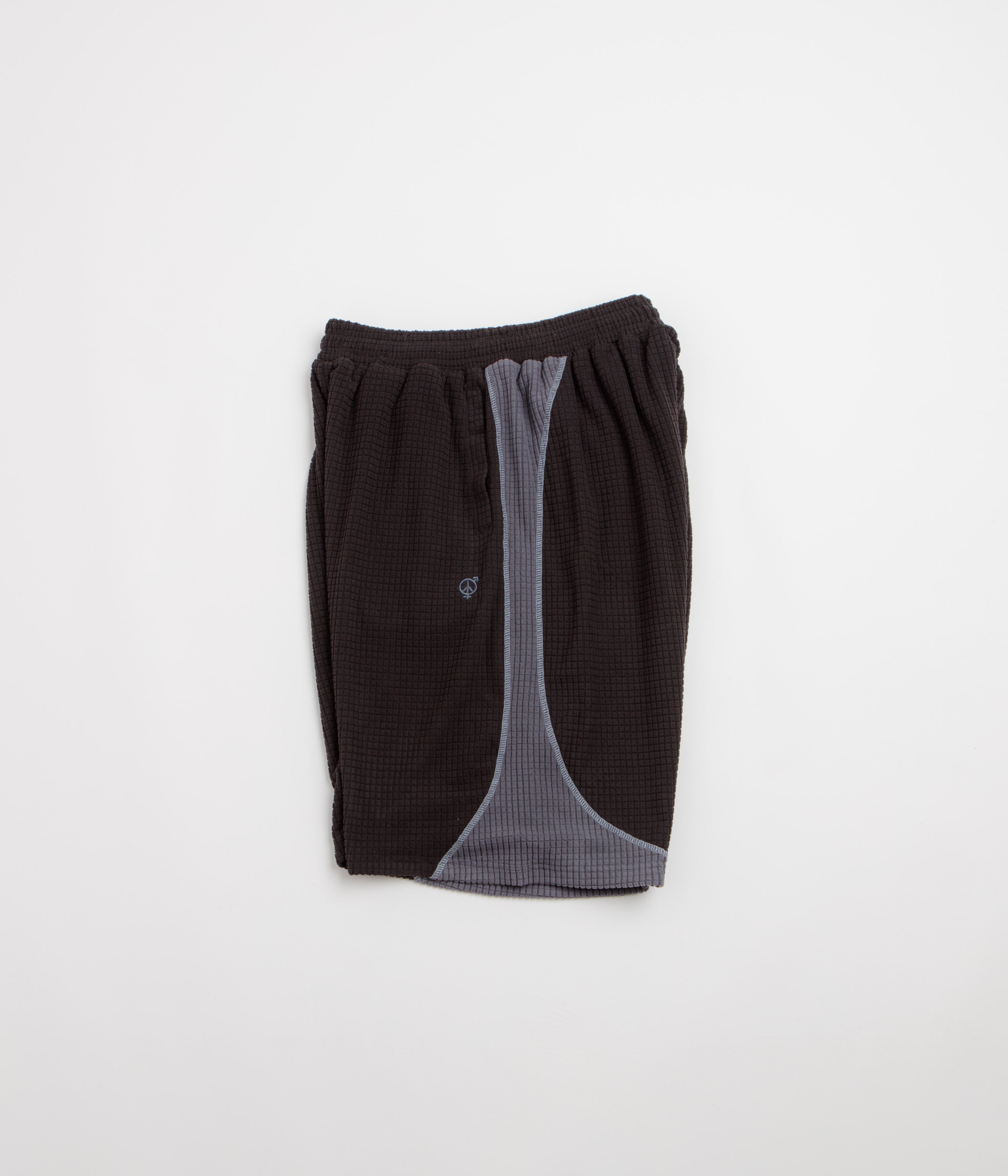 Sexhippies Grid Fleece Shorts - Black / Silver