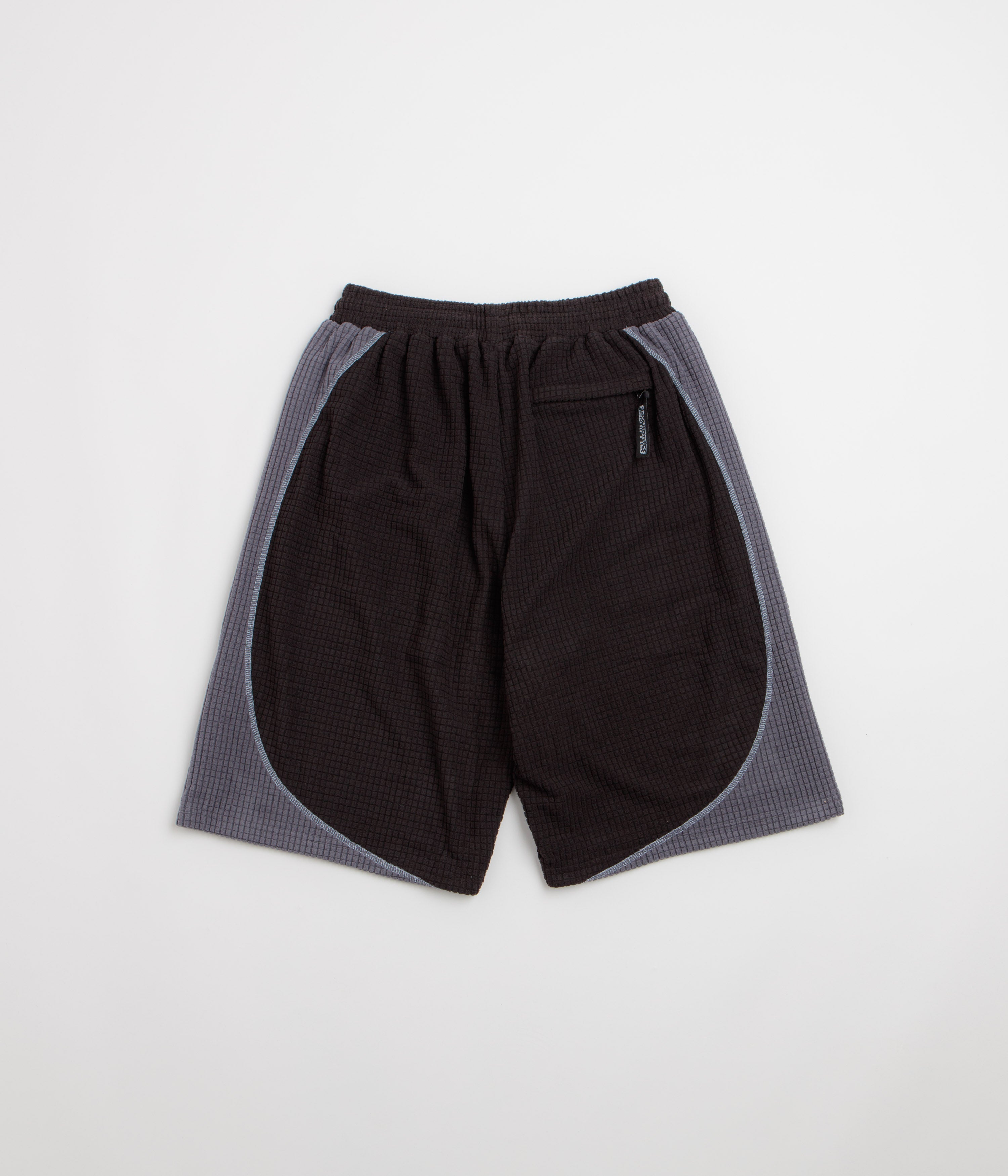 Sexhippies Grid Fleece Shorts - Black / Silver