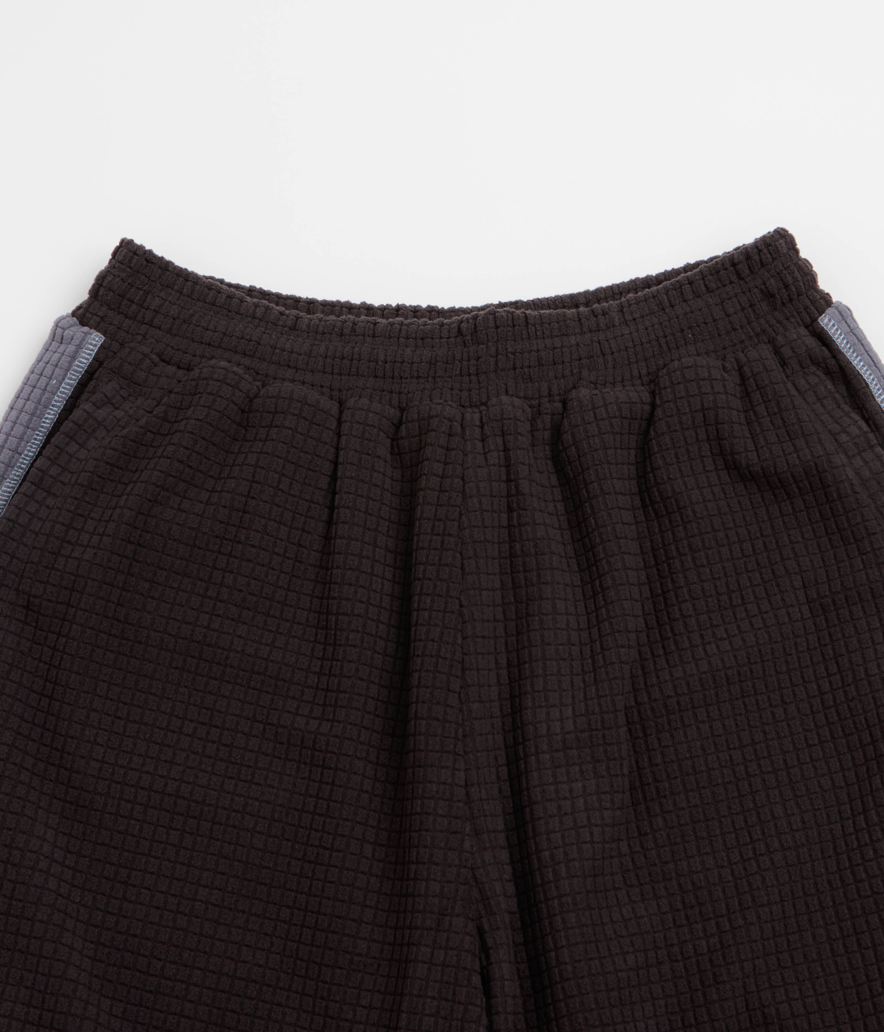Sexhippies Grid Fleece Shorts - Black / Silver