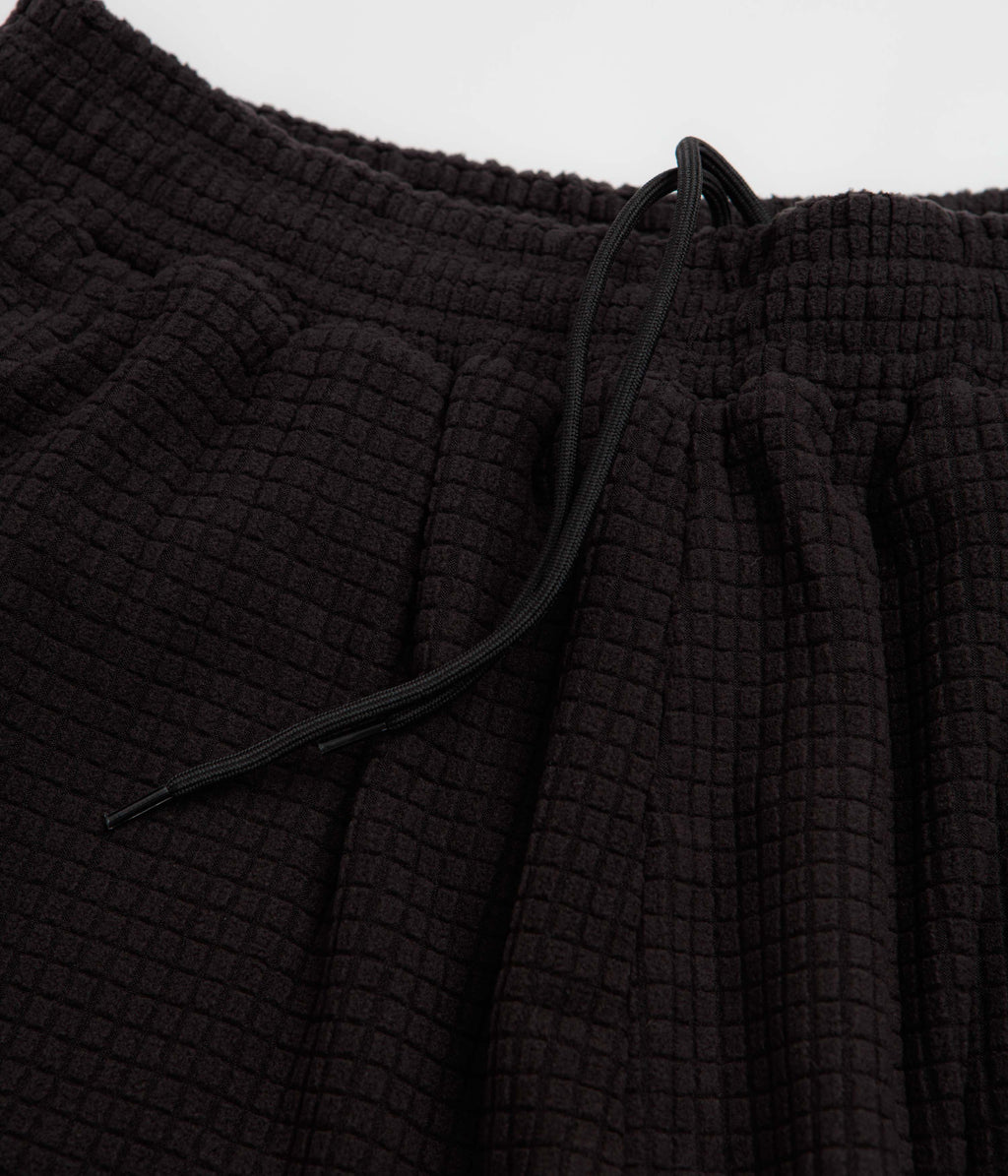 Sexhippies Grid Fleece Shorts - Black / Silver