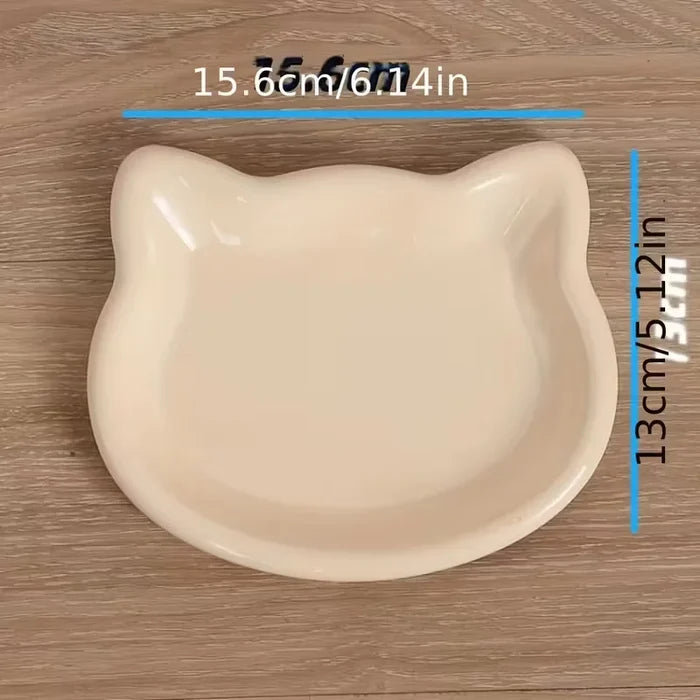 Shallow Pet Food Dish Set – 4 Colors for Cats & Small Dog Breeds