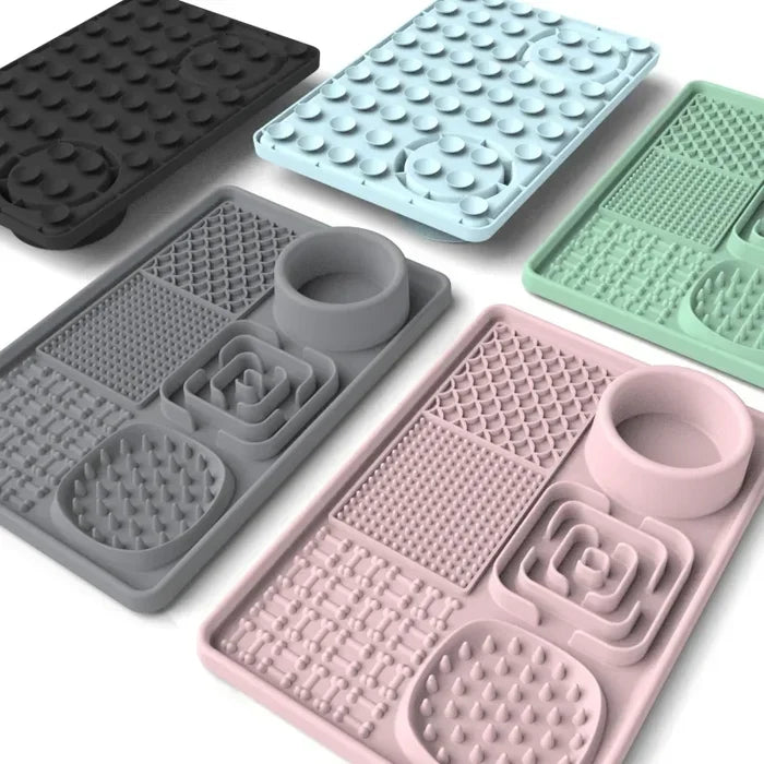 Slow Lick Mat for Dogs & Cats – Silicone Suction Licking Pad