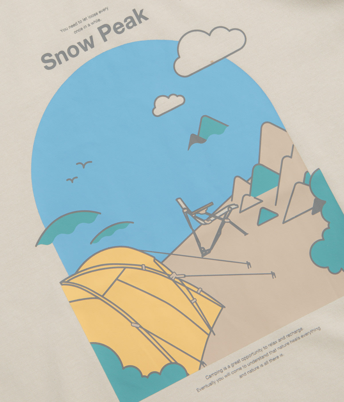 Snow Peak Camping Graphic T-Shirt - Ivory