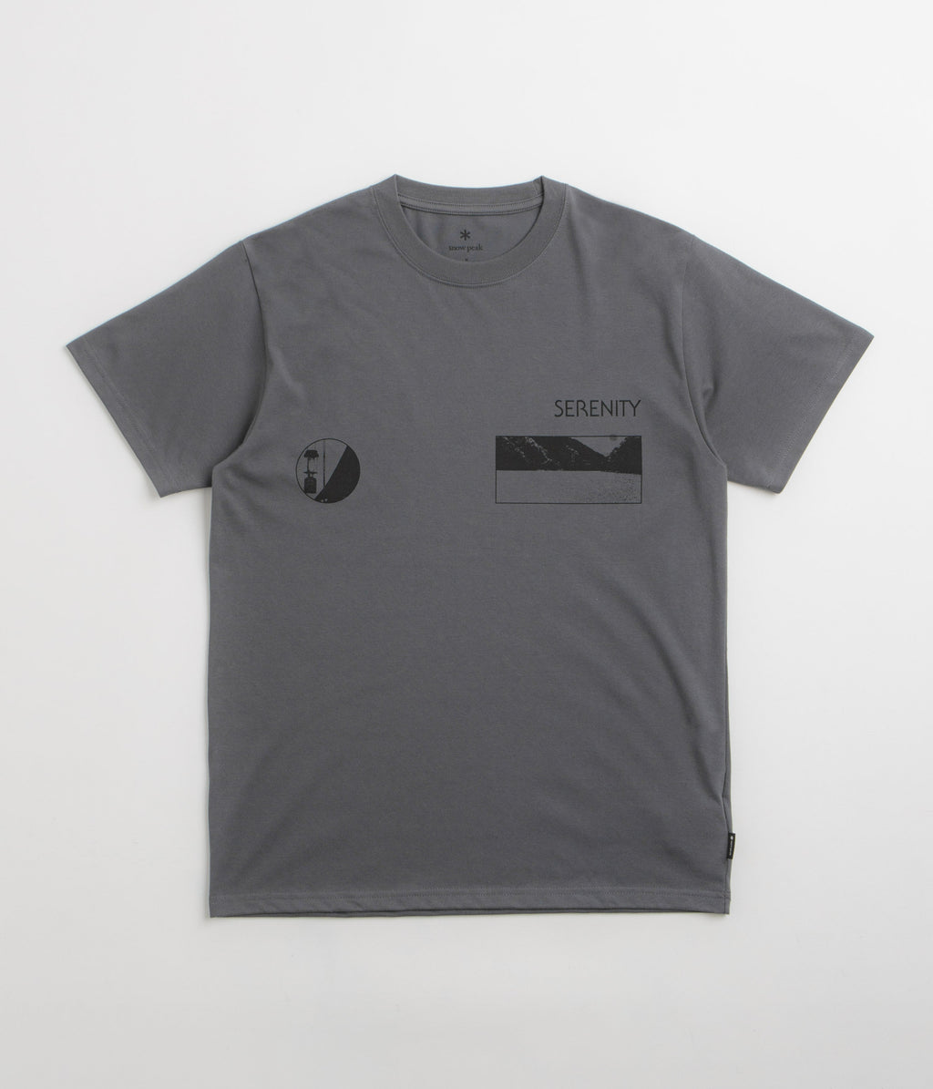Snow Peak CF Landscape T-Shirt - Charcoal