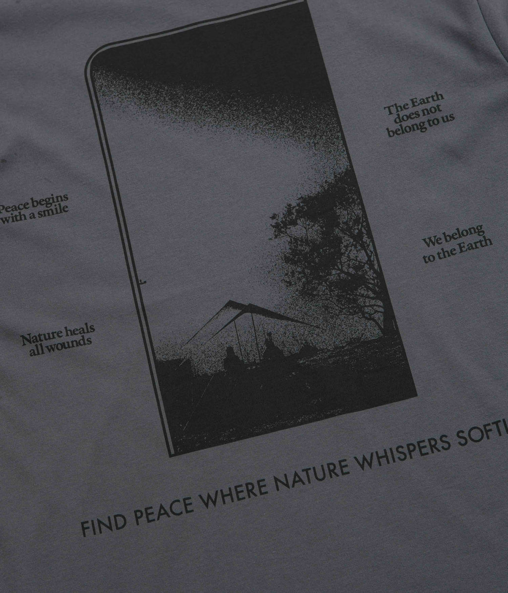 Snow Peak CF Landscape T-Shirt - Charcoal