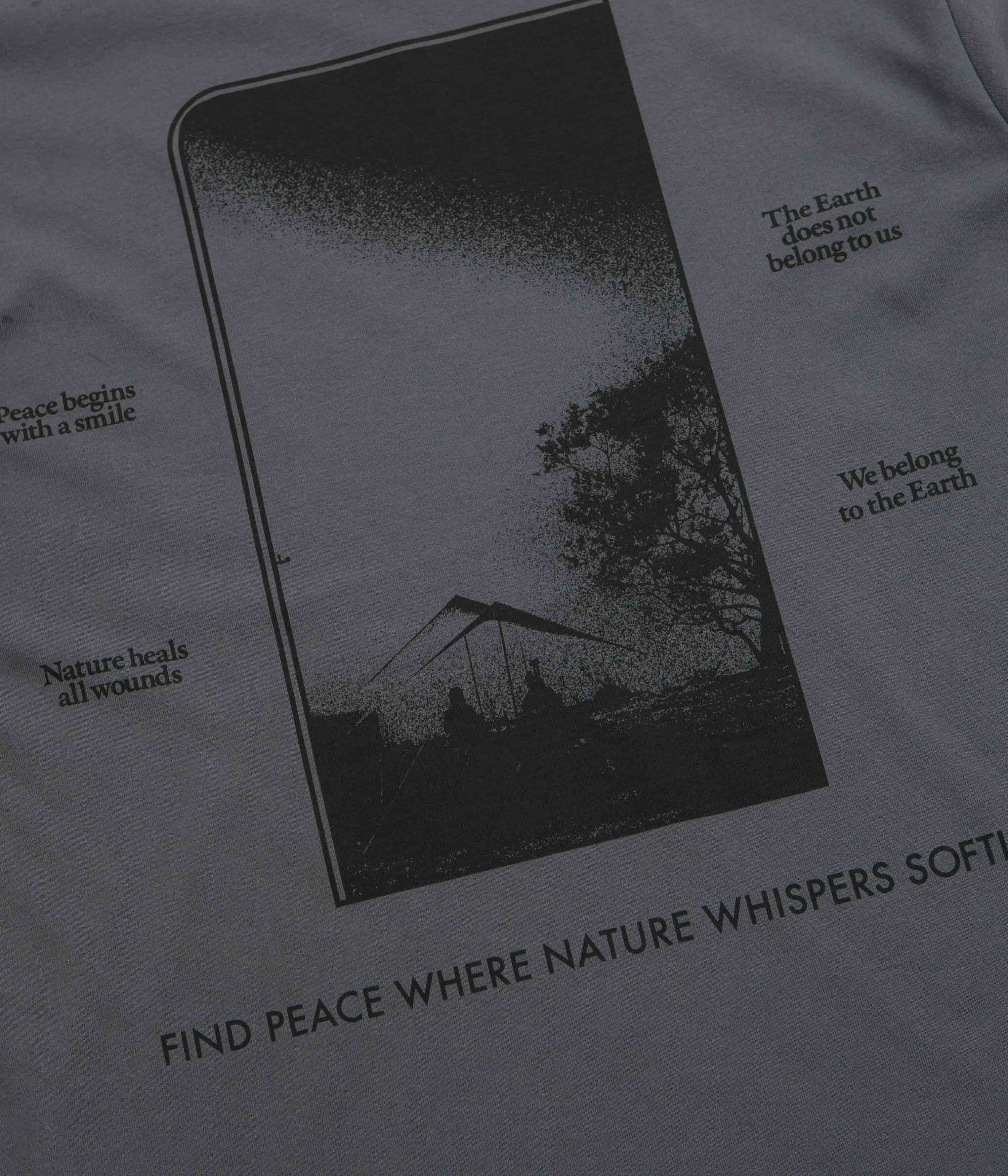 Snow Peak CF Landscape T-Shirt - Charcoal