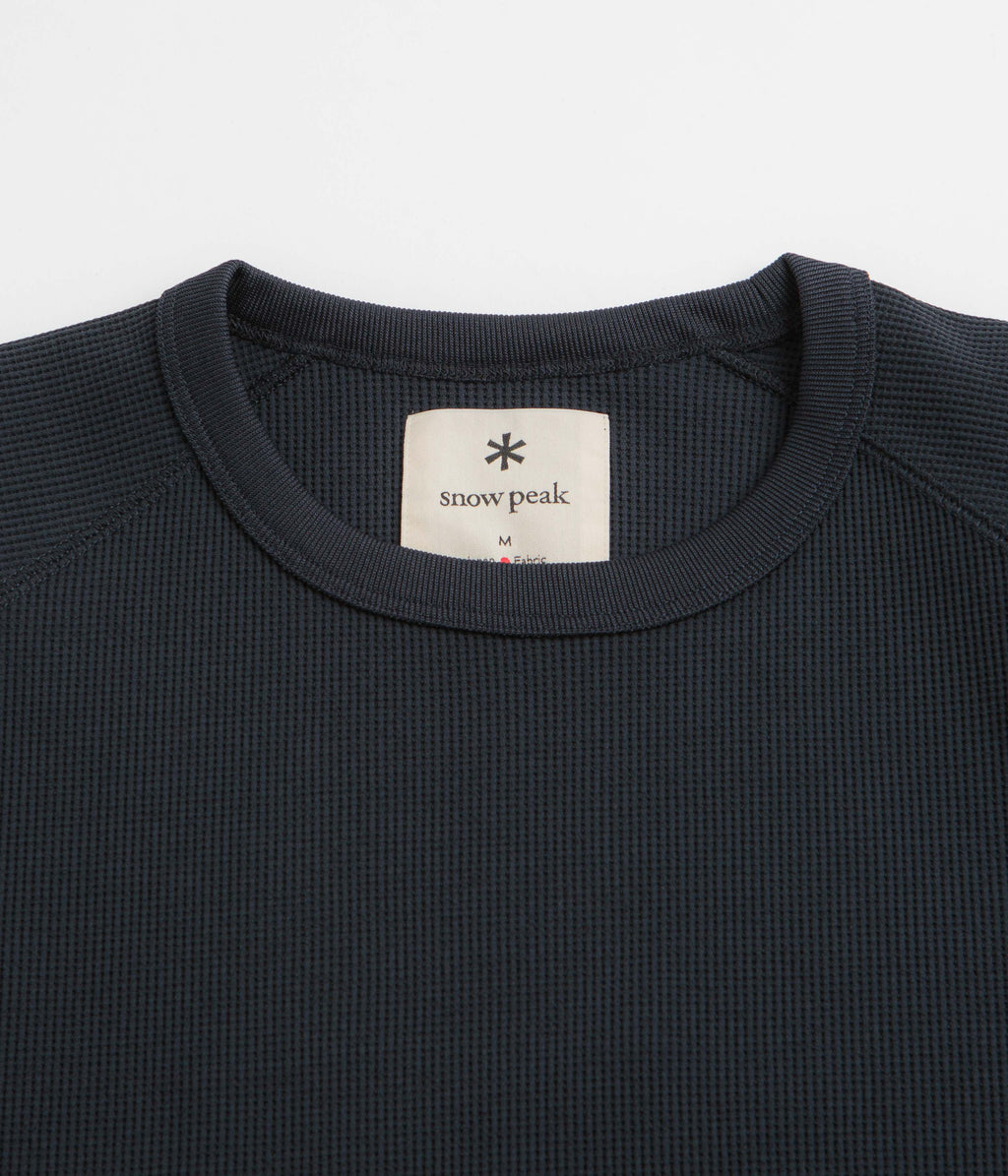 Snow Peak Dry Waffle T-Shirt - Dark Navy