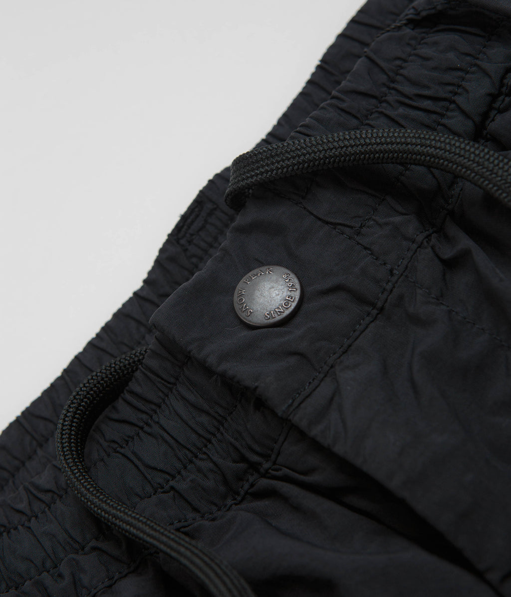 Snow Peak Garment Dyed Convertible Pants - Black