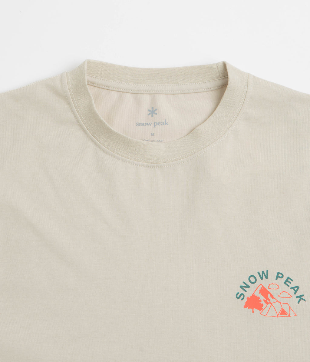 Snow Peak Living With Nature Long Sleeve T-Shirt - Ivory