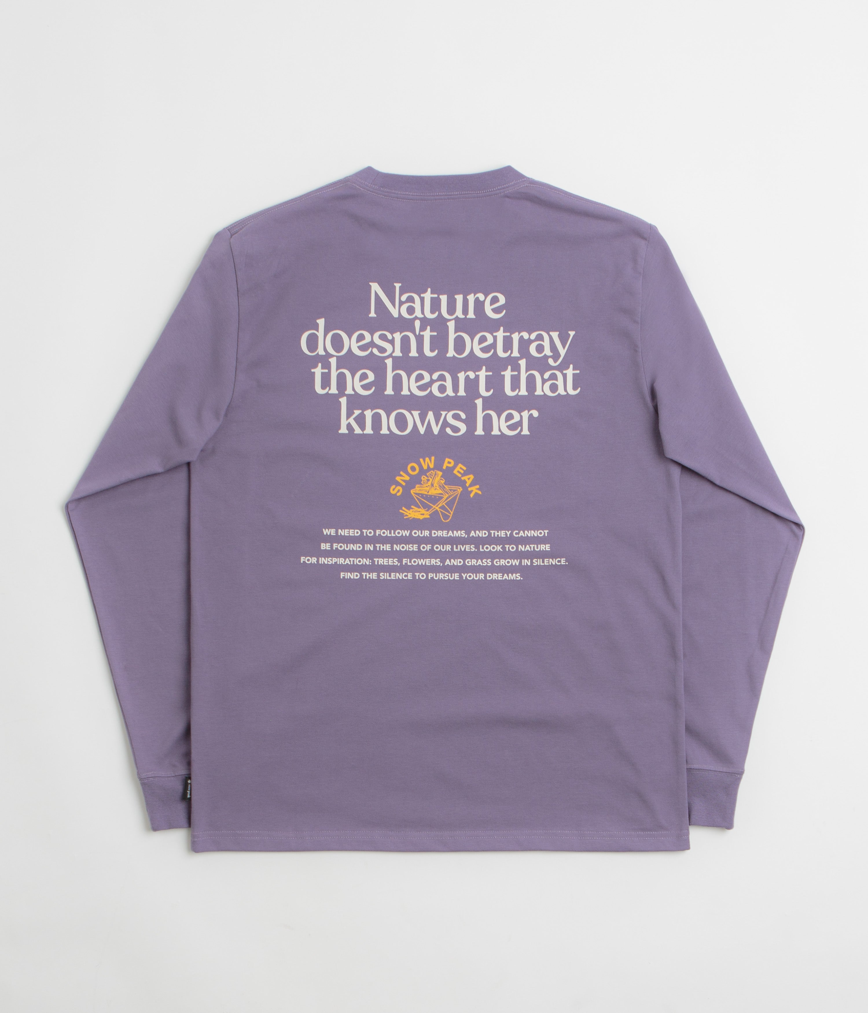 Snow Peak Living With Nature Long Sleeve T-Shirt - Purple