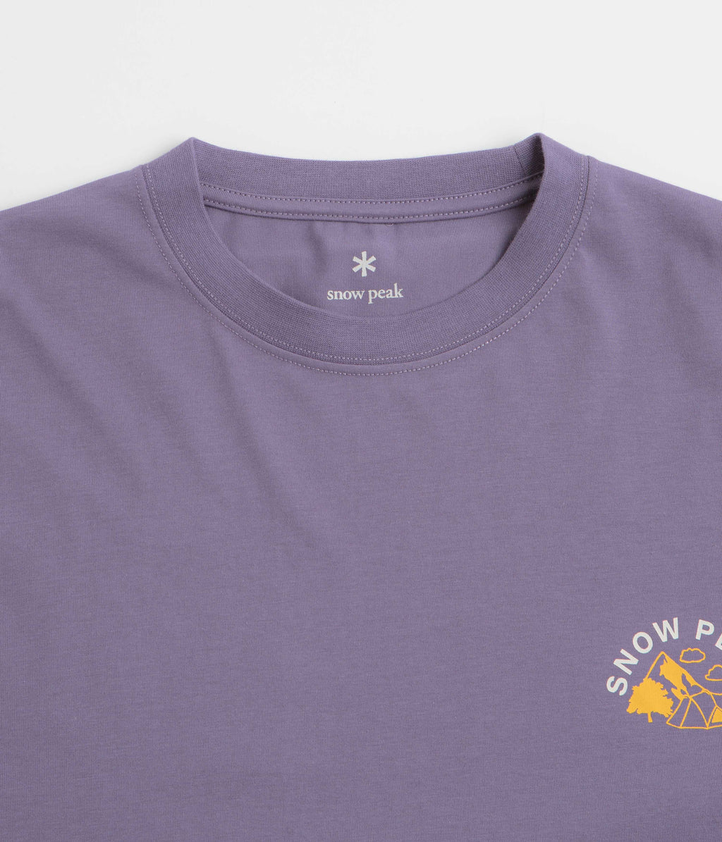 Snow Peak Living With Nature Long Sleeve T-Shirt - Purple