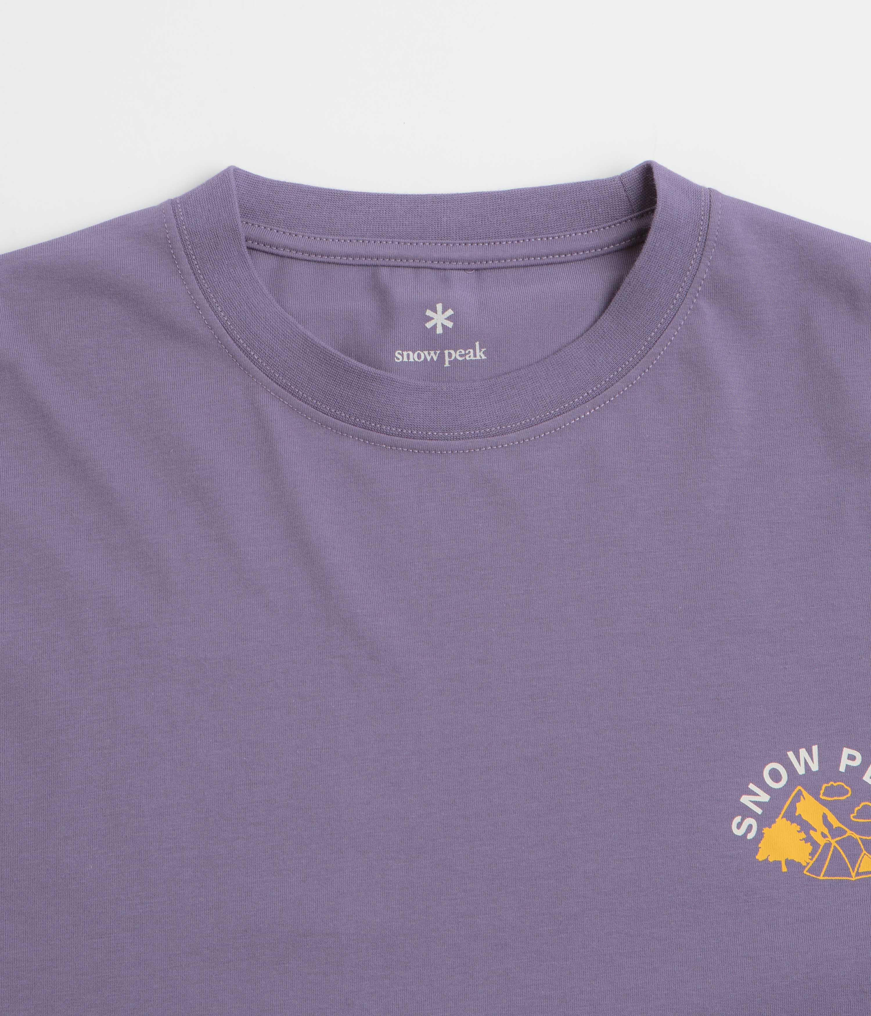 Snow Peak Living With Nature Long Sleeve T-Shirt - Purple
