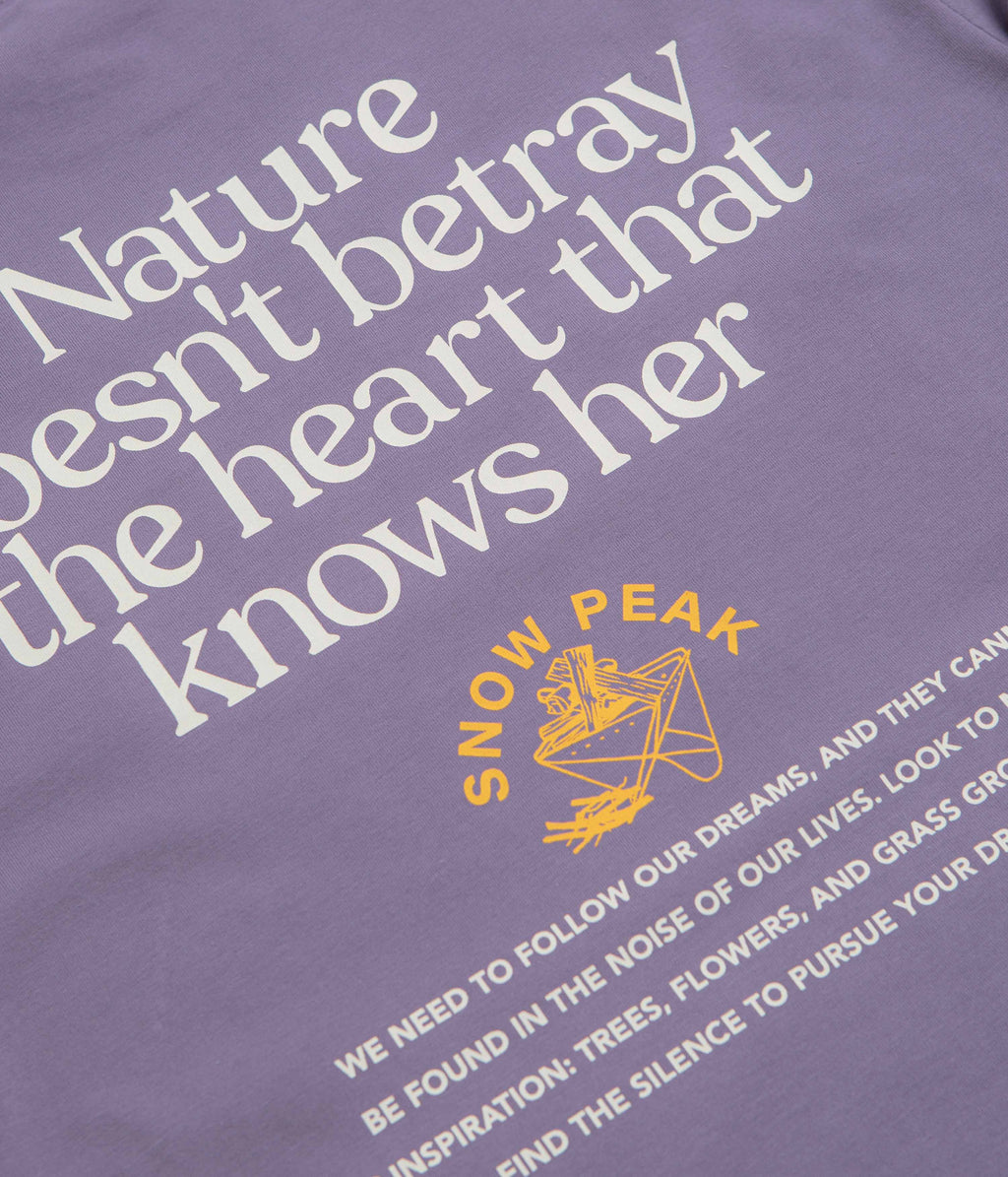 Snow Peak Living With Nature Long Sleeve T-Shirt - Purple