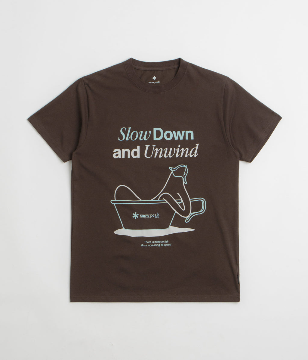 Snow Peak Relaxation T-Shirt - Dark Brown