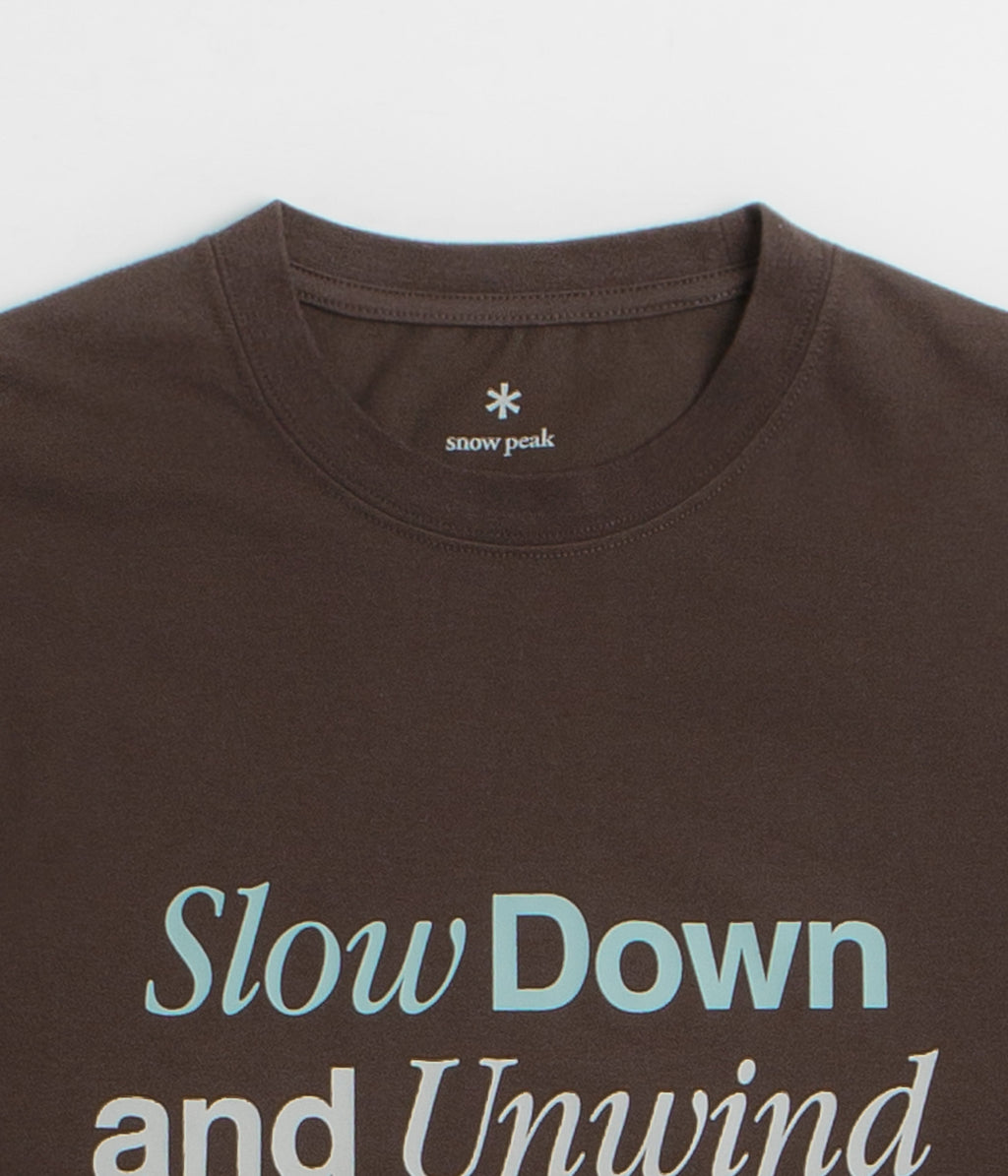 Snow Peak Relaxation T-Shirt - Dark Brown