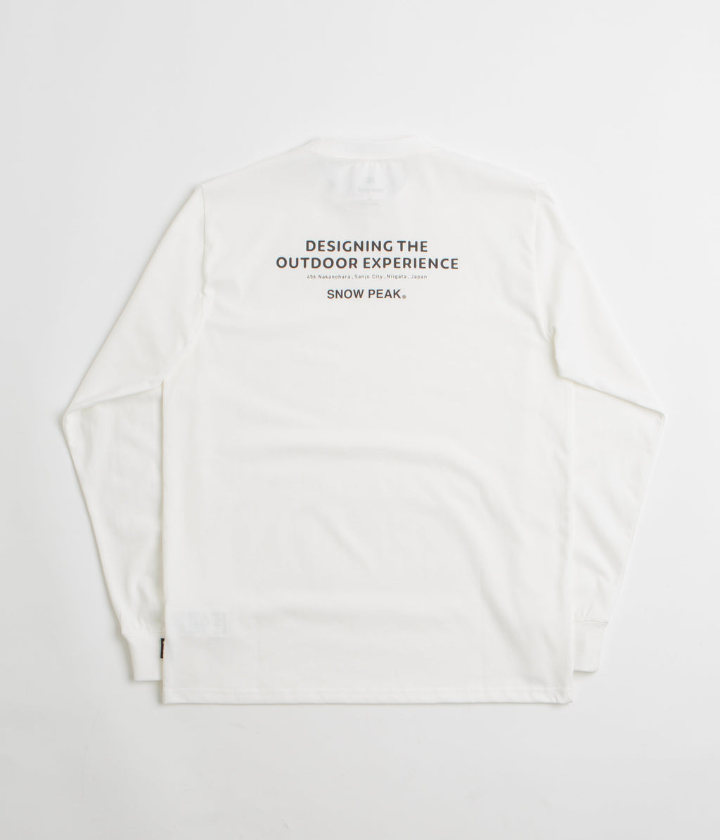 Snow Peak Typography Long Sleeve T-Shirt - Off White