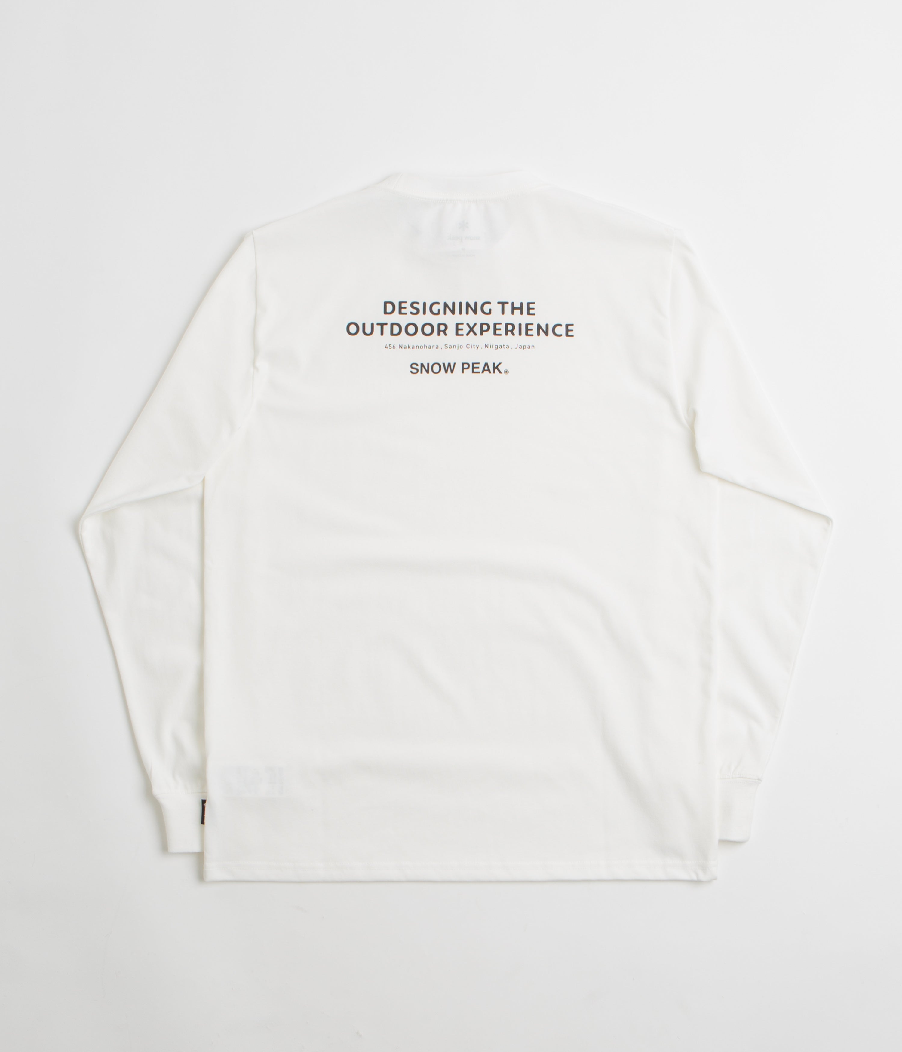 Snow Peak Typography Long Sleeve T-Shirt - Off White