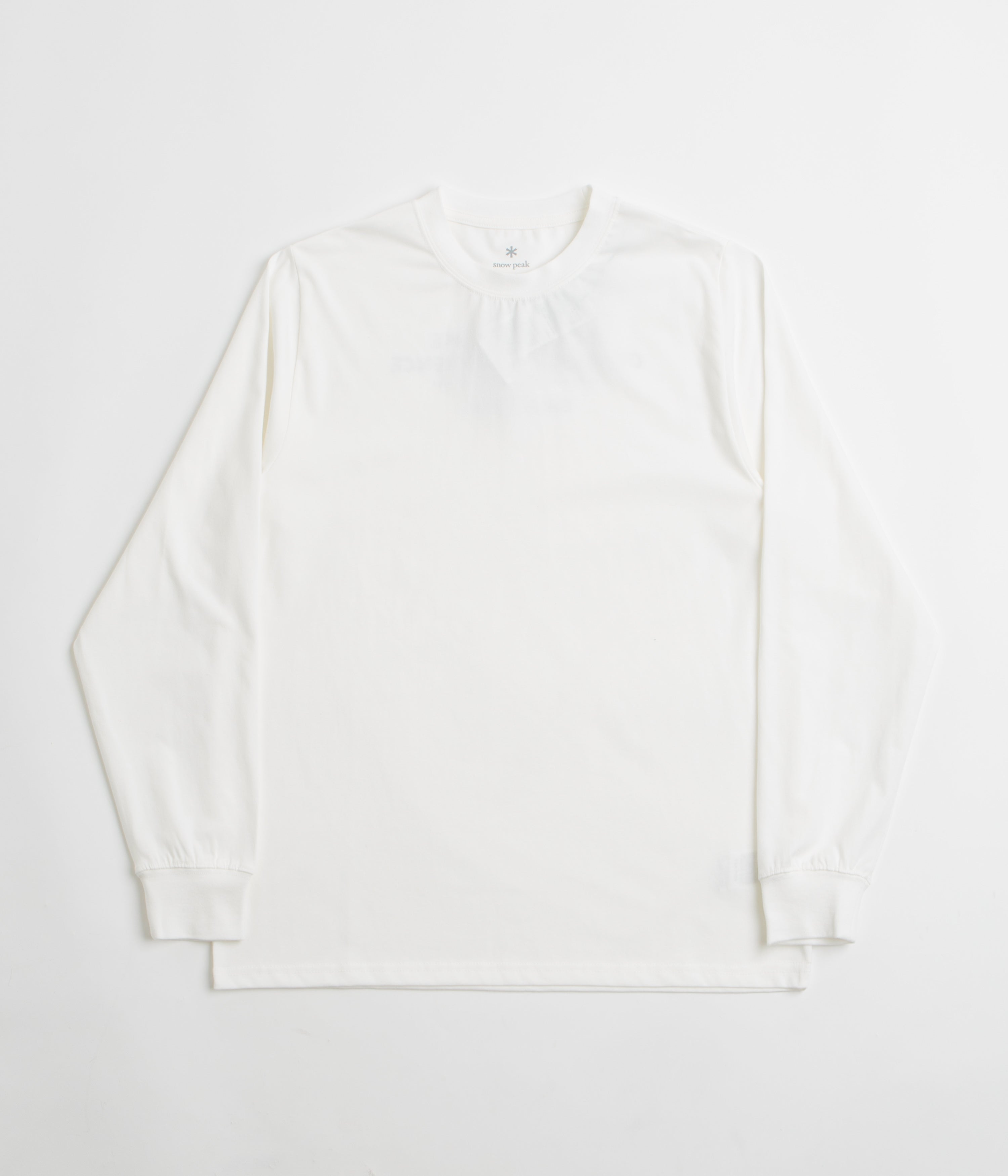 Snow Peak Typography Long Sleeve T-Shirt - Off White