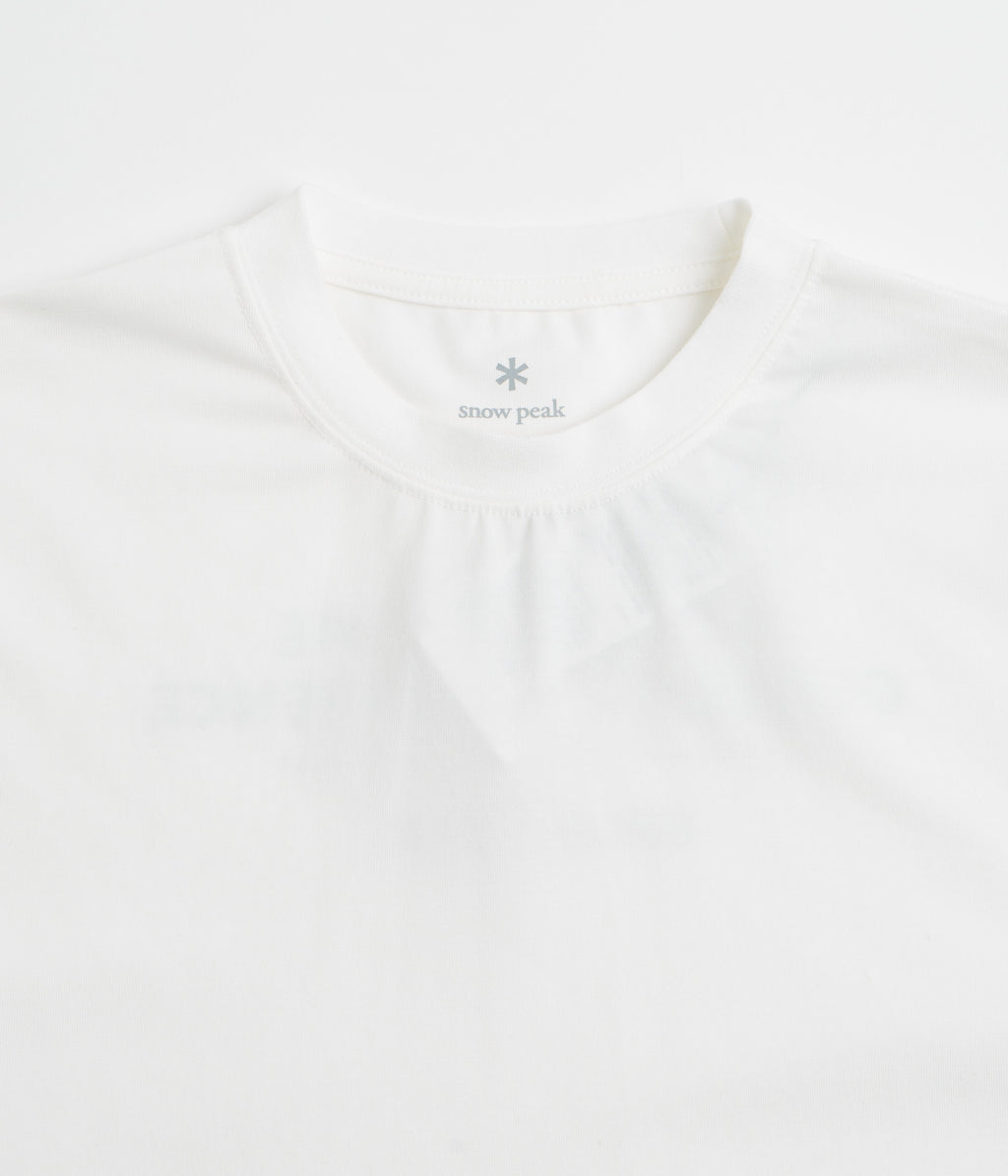 Snow Peak Typography Long Sleeve T-Shirt - Off White
