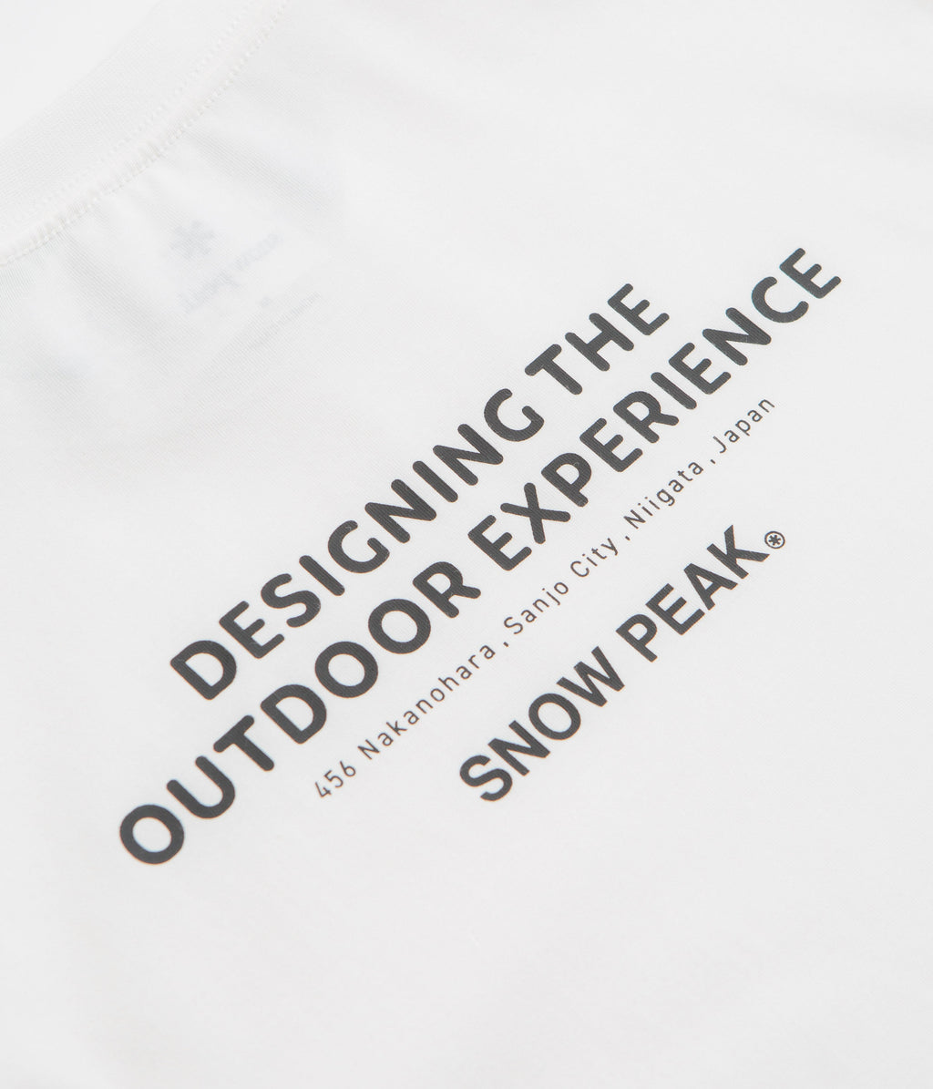 Snow Peak Typography Long Sleeve T-Shirt - Off White