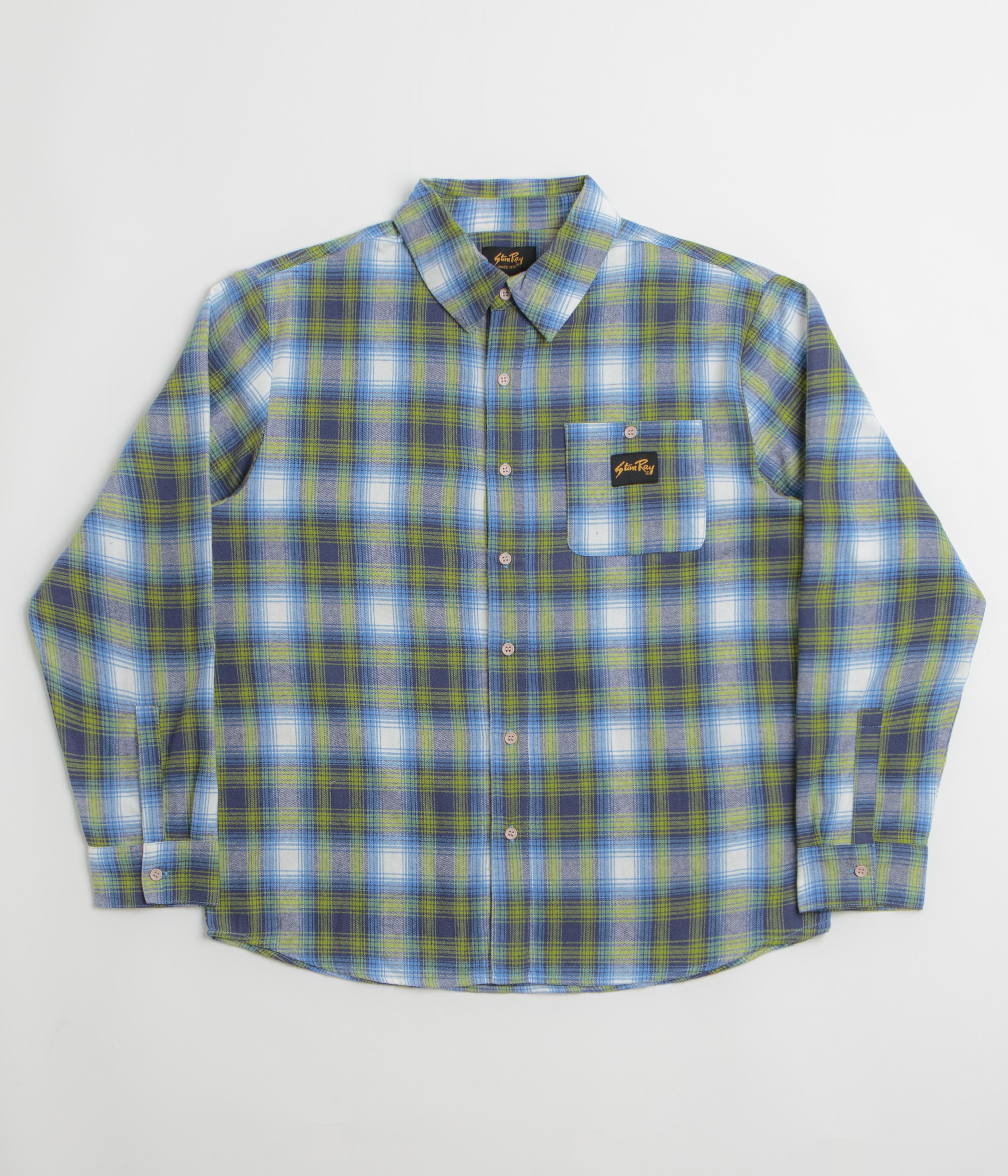 Stan Ray Flannel Shirt - Bright Blue Plaid