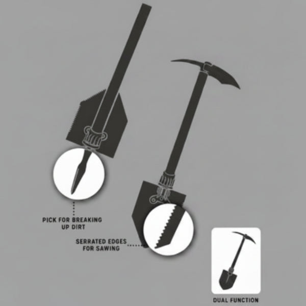 STANSPORT® G.I. STYLE FOLDING PICK & SHOVEL