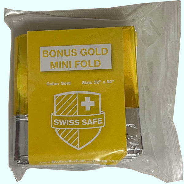 SWISS SAFE® 3PACK EMERGENCY PONCHOS AND THERMAL BLANKET