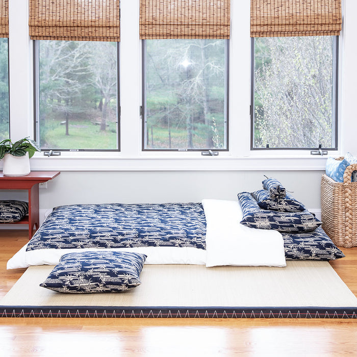 Takenomori Navy Throw Pillow