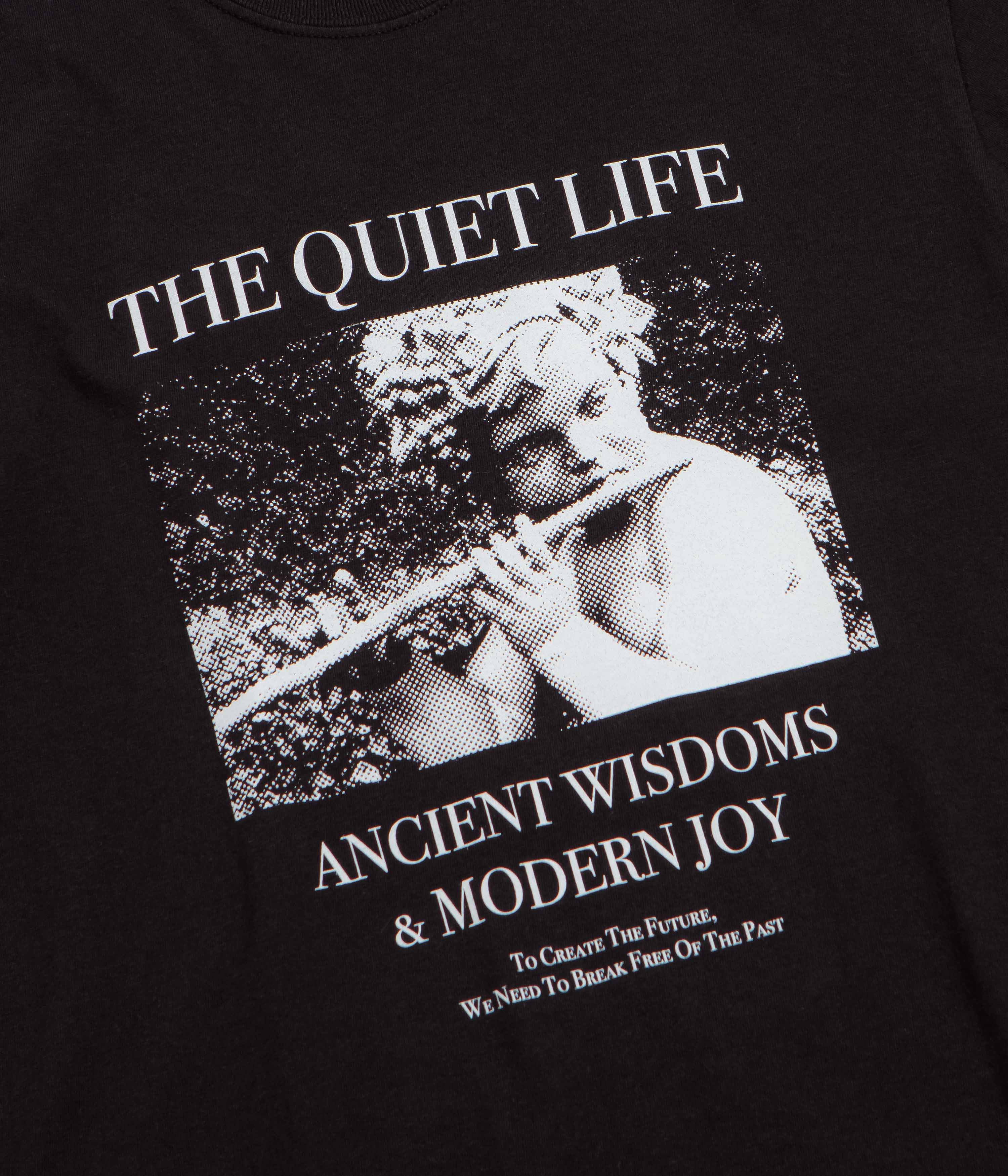 The Quiet Life Ancient Wisdom Pigment Dye T-Shirt - Black