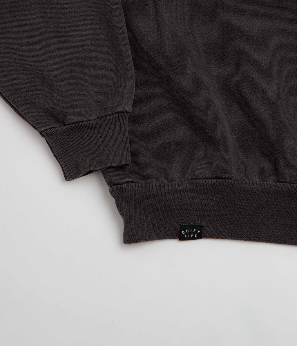 The Quiet Life Shhh Logo Embroidered Crewneck Sweatshirt - Vintage Black