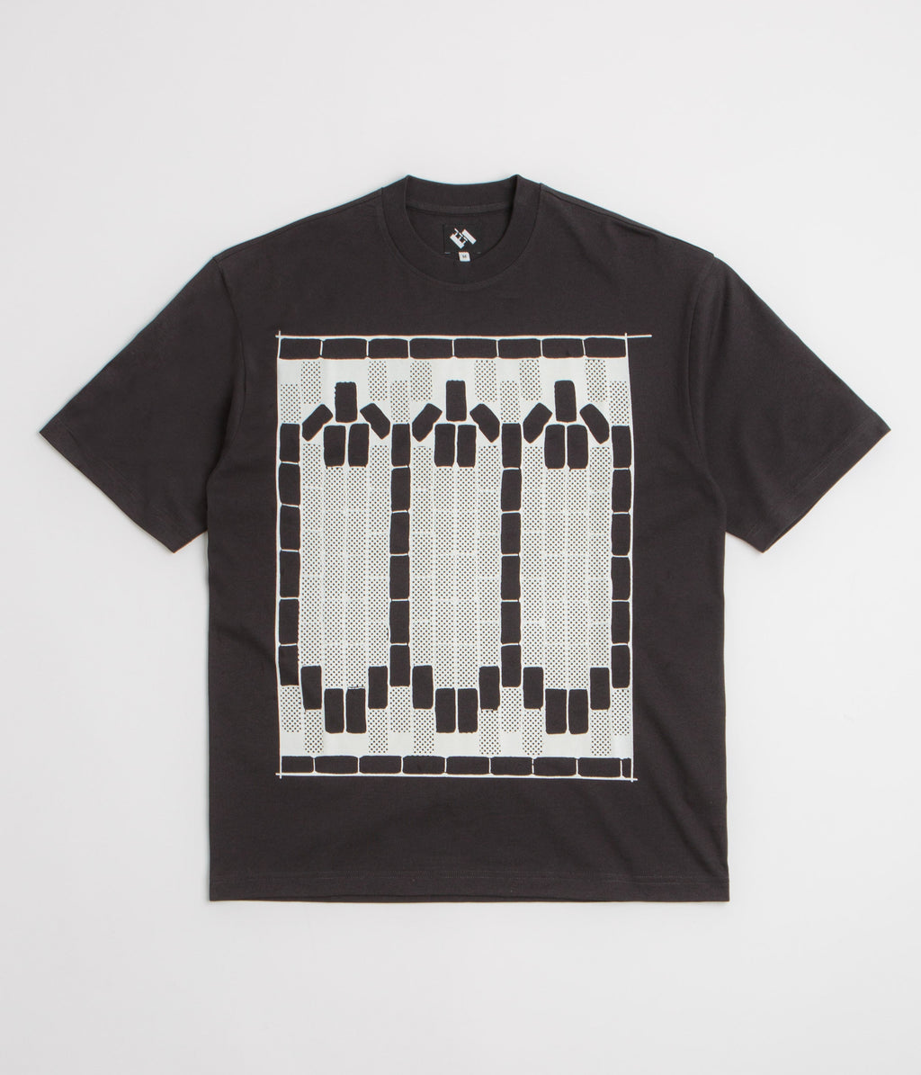 The Trilogy Tapes Tetris Teeth T-Shirt - Black / Glow In The Dark