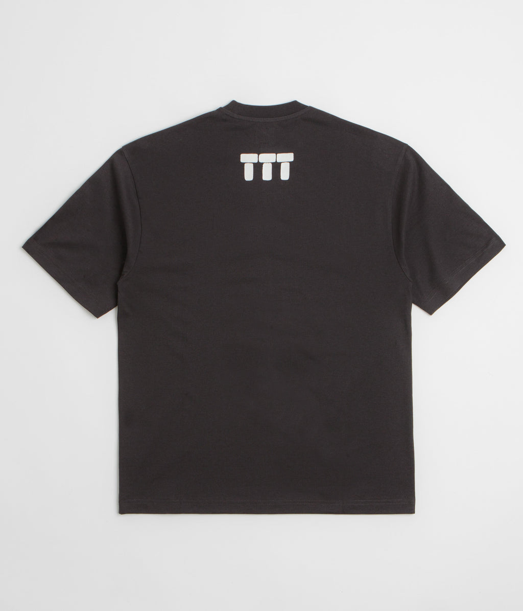 The Trilogy Tapes Tetris Teeth T-Shirt - Black / Glow In The Dark